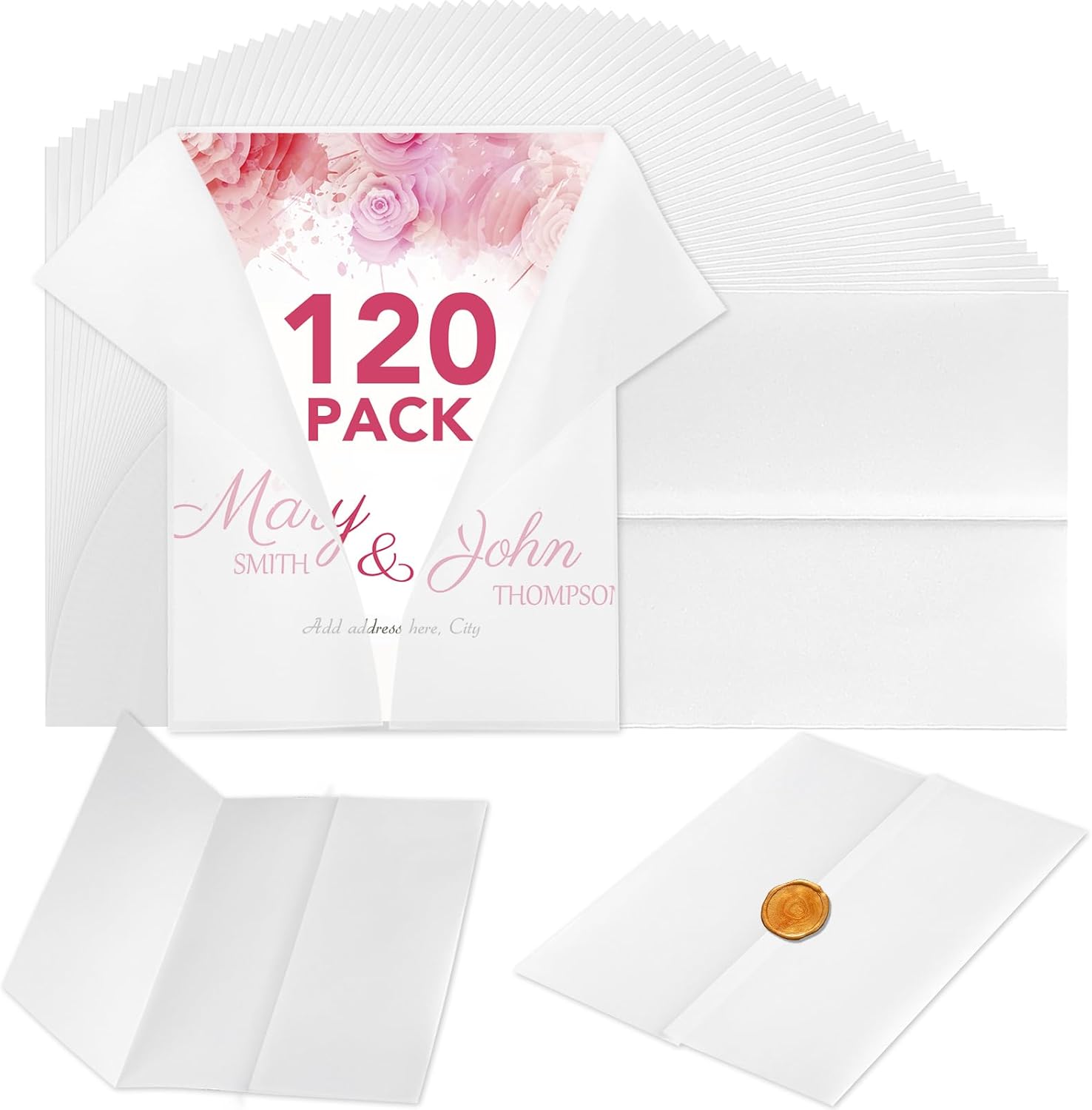 VOISEN 120Pcs PreFolded Vellum Paper, Printable Vellum
