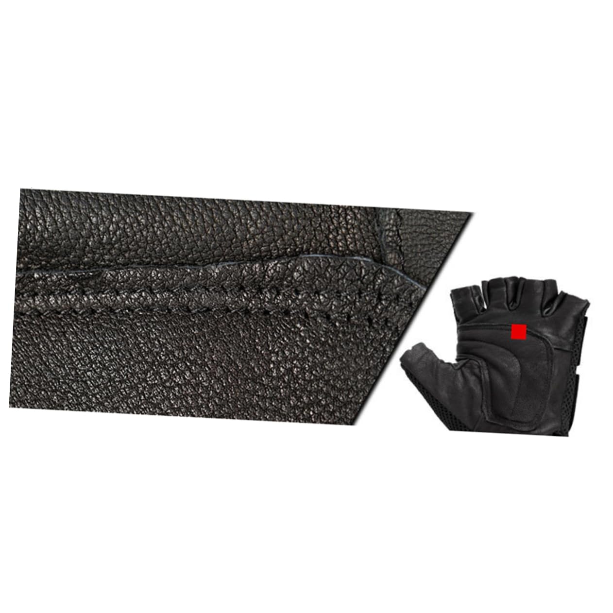 FRCOLOR 1 Pair Half Finger Cycling Gloves for Men Women Breathable Shockproof Leather Bike Gloves for Outdoor Sports Like Cycling Hiking Running and Fishing