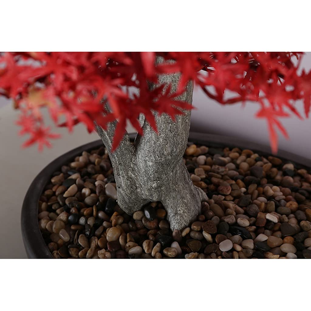 Árbol bonsái artificial Simulación de plantas artificiales Bonsai de arce rojo Restaurante Decoración de plantas falsas de estilo japonés Cocina Restaurante de sushi Decoración de salón de té Decoraci