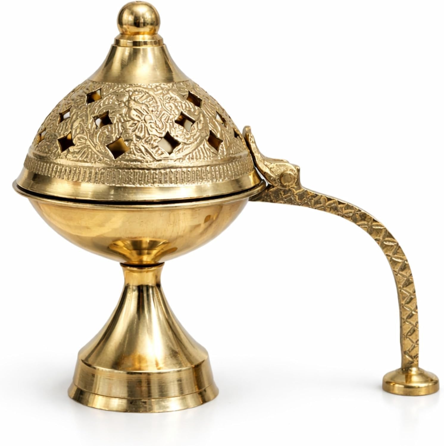 Dhoop Dani en laiton artisanal pour une ambiance spirituelle sereine