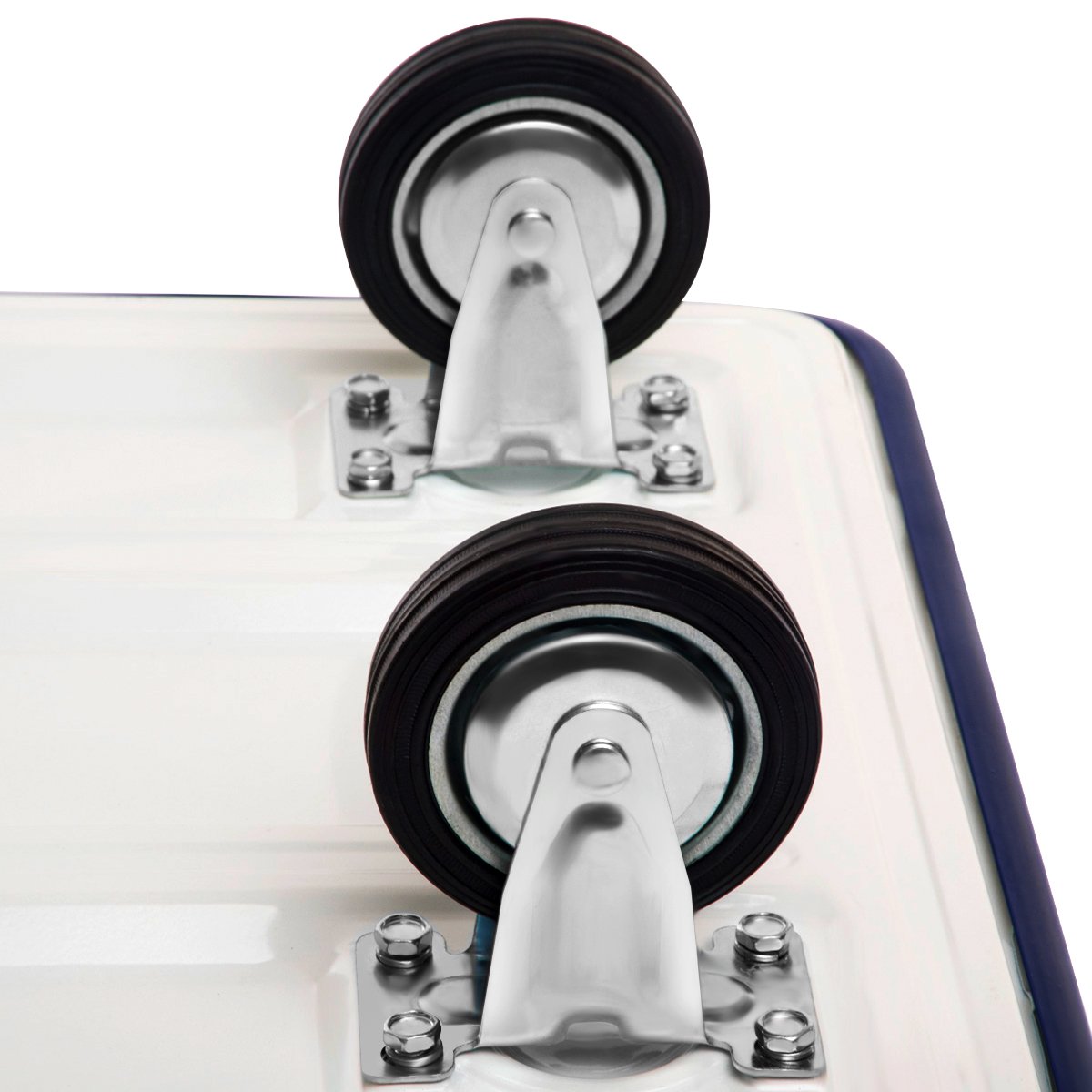 COSTWAY Transportwagen Klappbar, Plattformwagen Bis 150 kg Tragkraft, Transporthilfe mit 360° Lenkrollen & Handgriff, Lastenwagen Klappwagen für Garage, Lagerhaus (Blau)