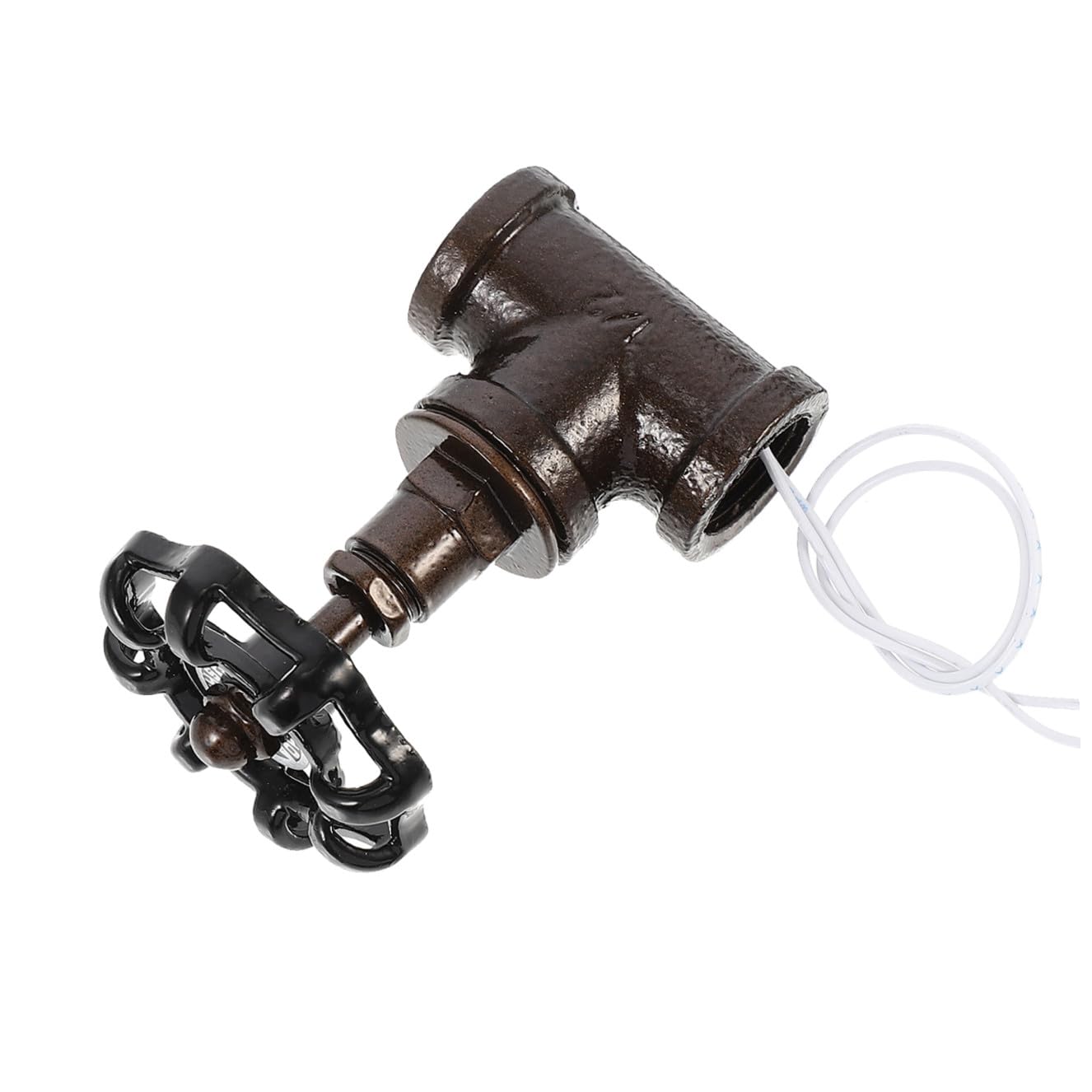 Interruptor de luz de válvula de hierro estilo steampunk con cable para lámparas