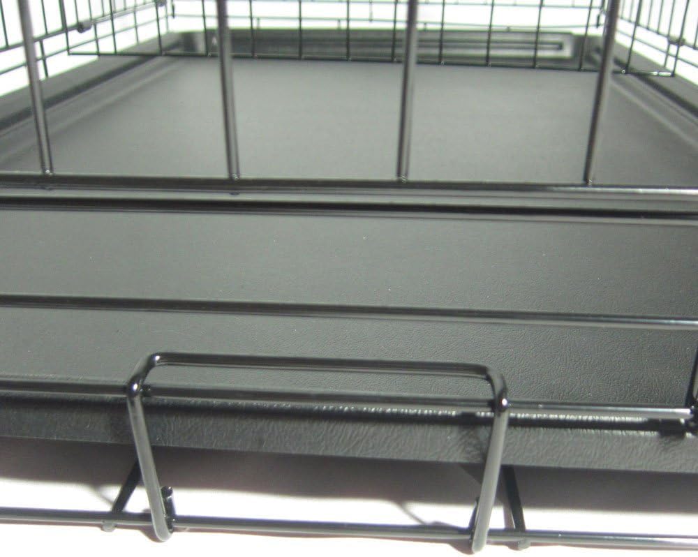Hundekäfig Faltbar klappbar mit 2 Türen,Hundehöhle Hundebox Auto mit Bodenschale ((XL) 107 x 68 x 75 cm)