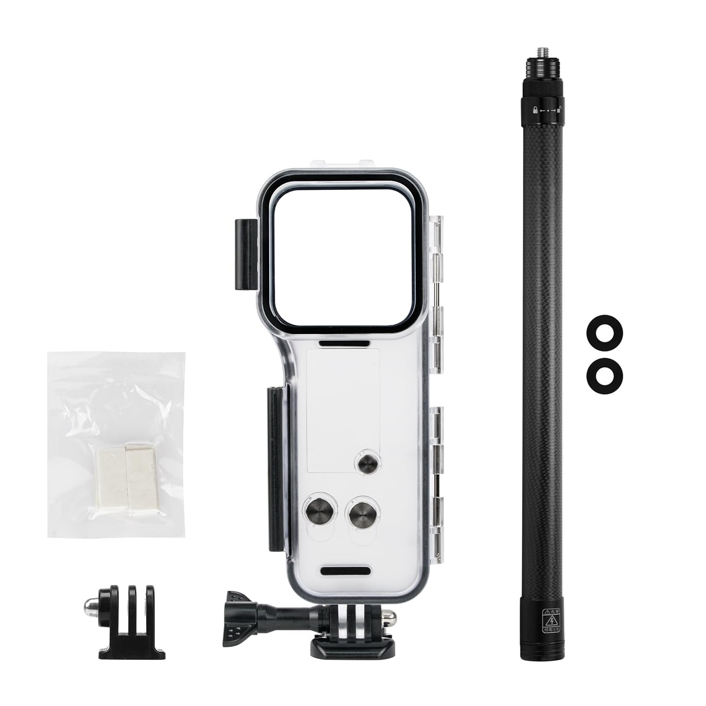 Carcasa impermeable 50m OSMO Pocket 4 con soporte tarjetas 8