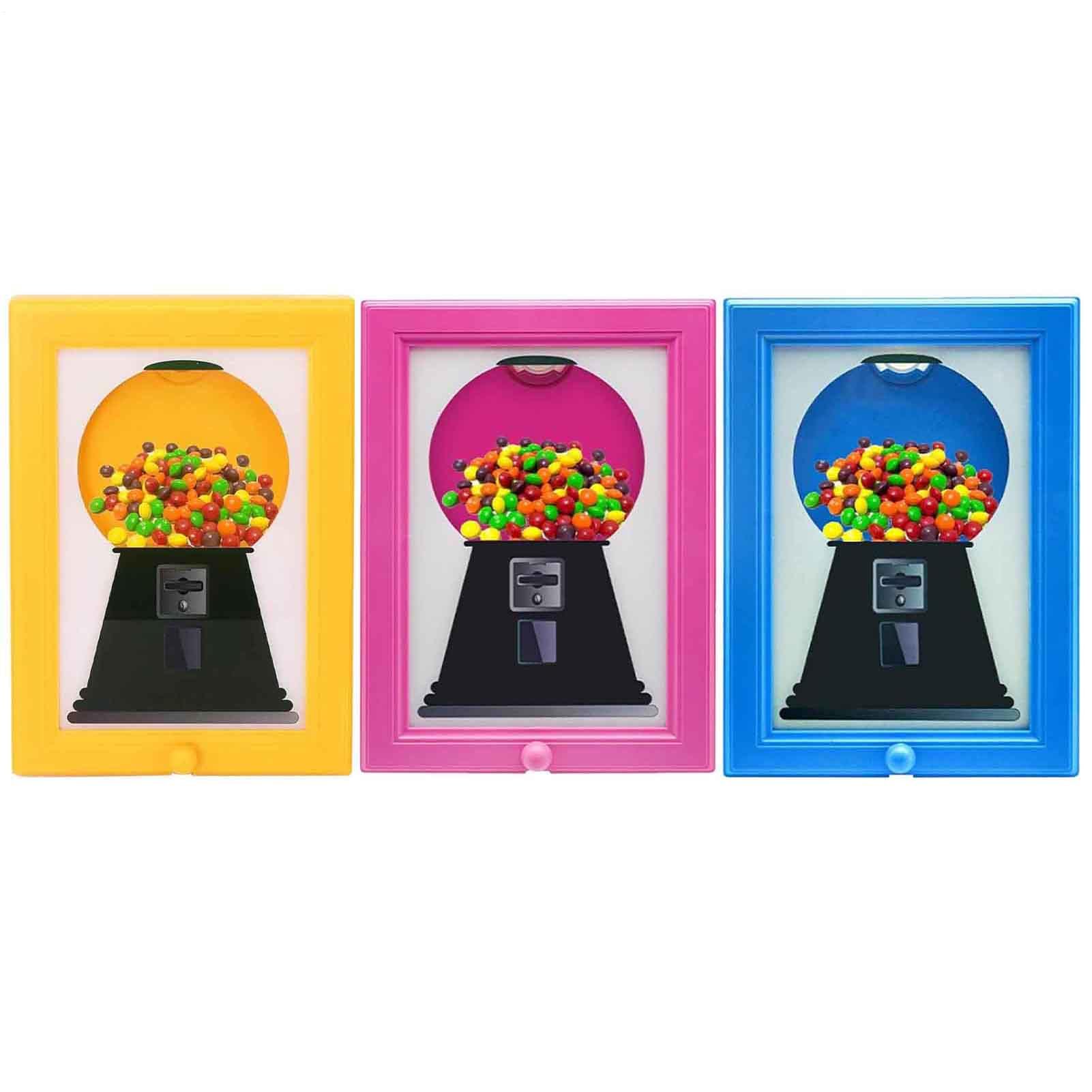 Bilderrahmen-Süßigkeitenautomat Für Kinder, 1/3er-Pack, Wand-Kaugummiautomat, Süßigkeitenautomat, Süßigkeitenautomat Für Kinder, Einfaches Nachfüllen Für Leckerlis, Deko Für Zuhause Und Küche
