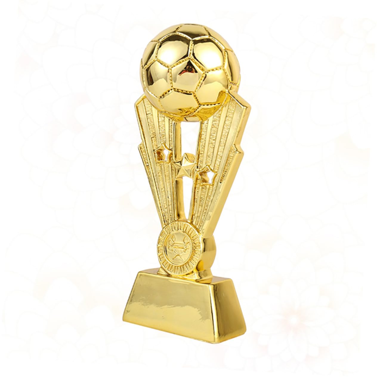 NOLITOY Trofeo de Fútbol de Resina Chapada Dorado, 24 Cm, Copa de Premio para Equipos, Premio Infantil, Decoración para Escuela y Juegos Deportivos