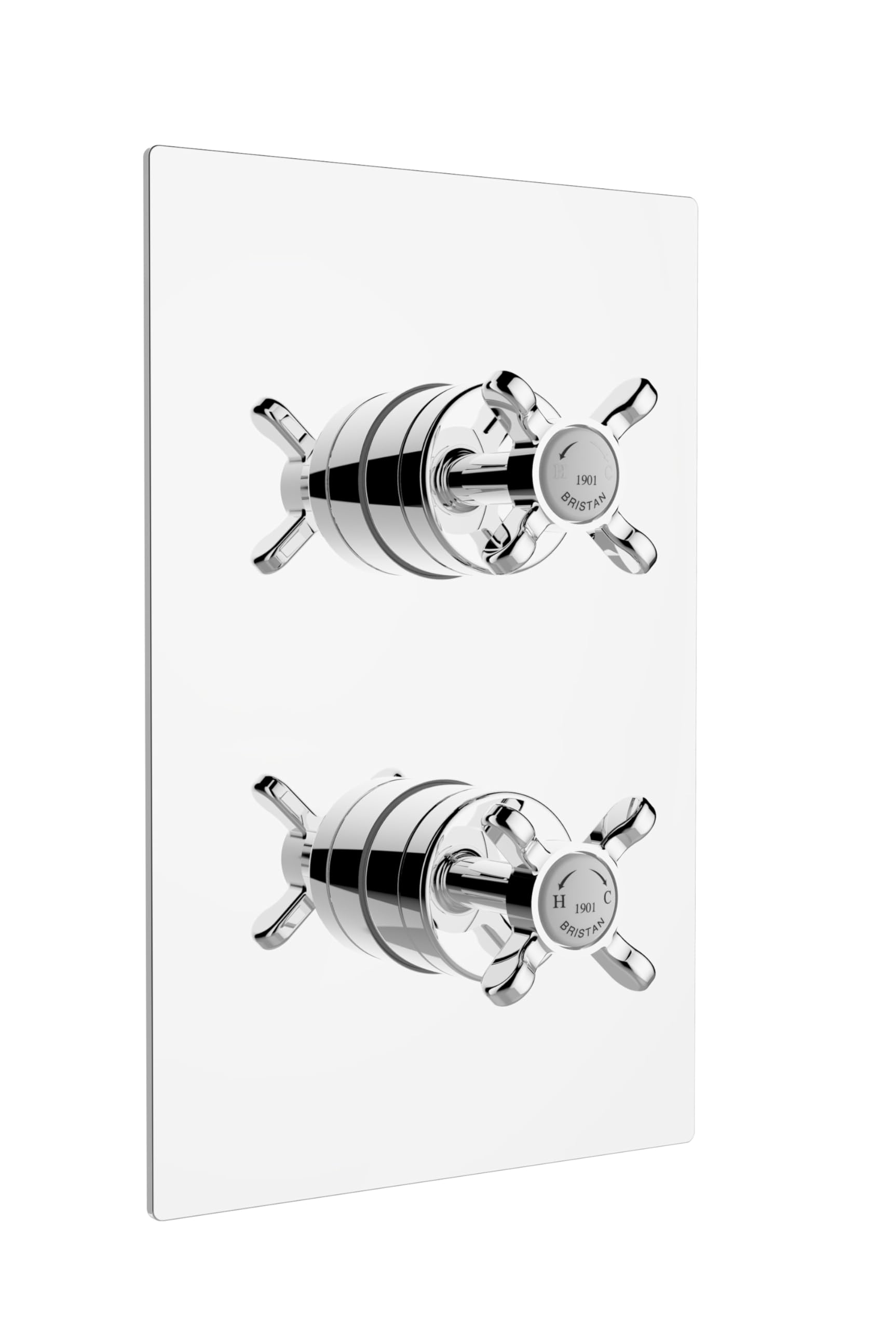 Bristan 1901 Concealed Shower Valve With Dual Controls (1 Outlet, Chrome).
