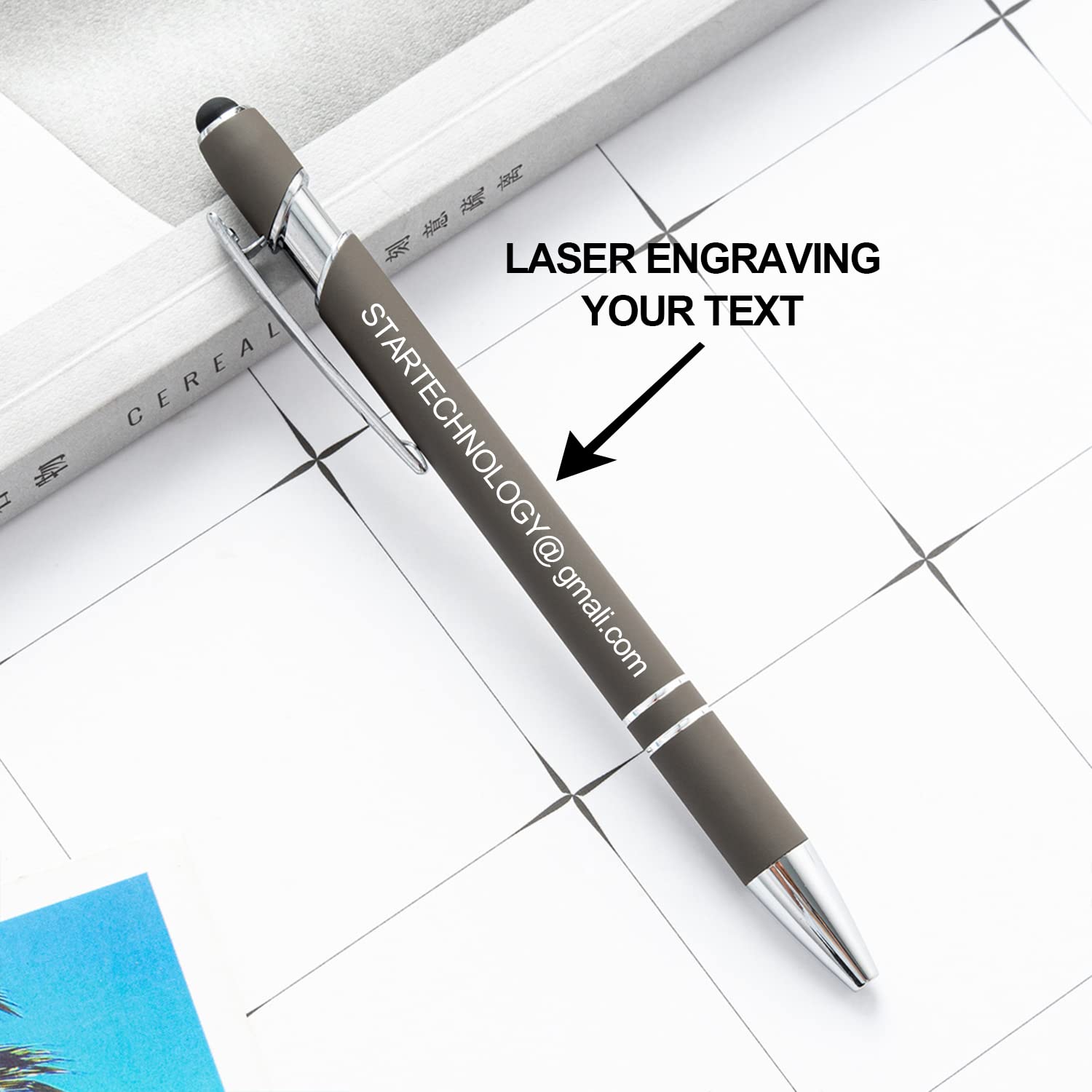 AIFLM Personalized Pens with Name in Bulk Up to 500 Pcs Engraving Ballpoint Pens Set including Your Name Text for Business,Graduation,Wedding,Birthday,Christmas - Image 3