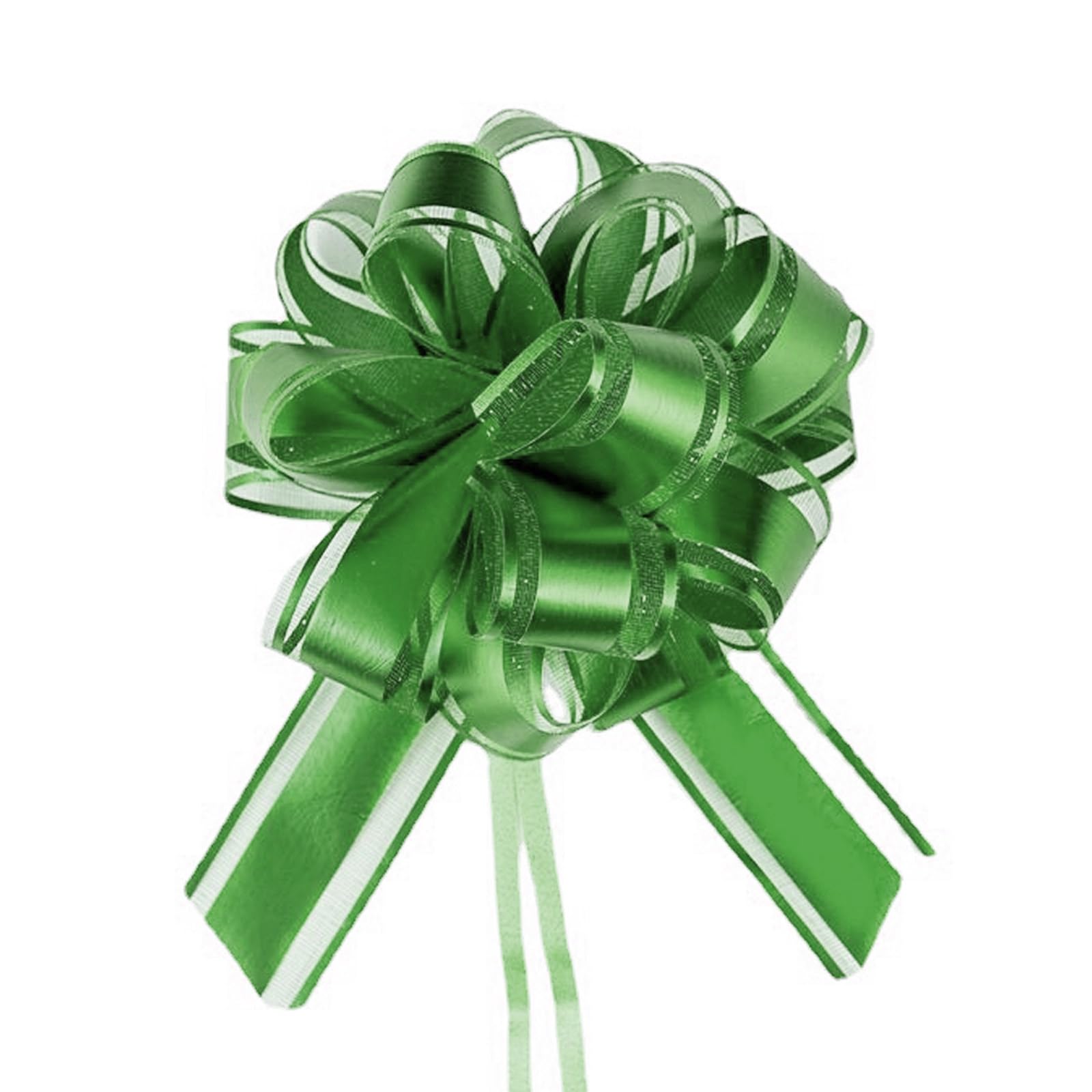 Green Pull Bows,Gifts Wrapping Bows,Green Bow for Gifts Wrapping,Bouquet Packaging(4.3 in,10 pcs)