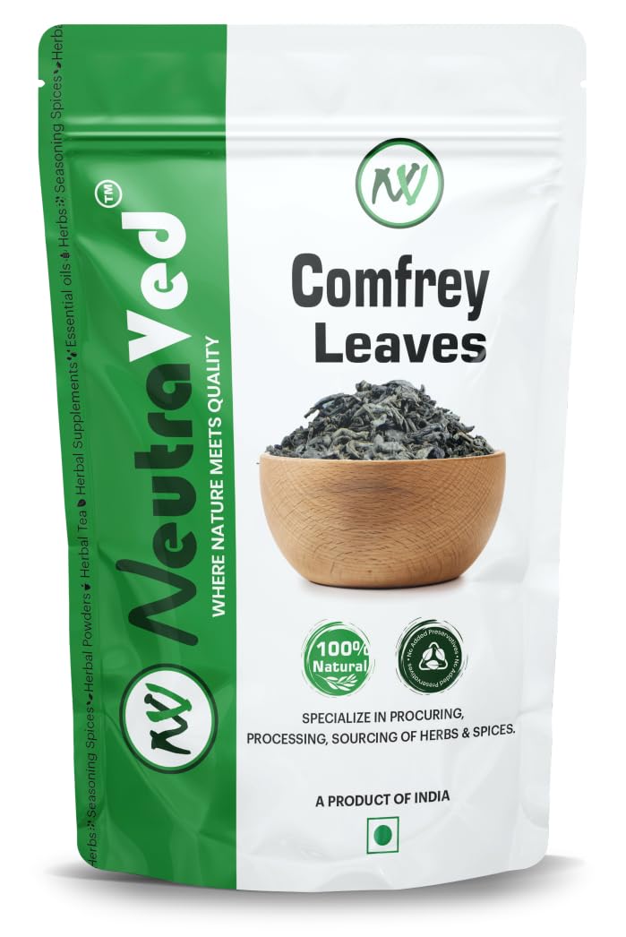 NeutraVed Comfrey Leaf DRY (Symphytum officinale) - 50g| Premium 'Knitbone' for DIY Salves, Balms, Infused Oils & Poultice | 100% Natural & Shade Dried (External Use Only)Comfrey leaves 50g | Pure & Natural Herbal Dried Comfrey Leaf for Traditional Preparations-image-13