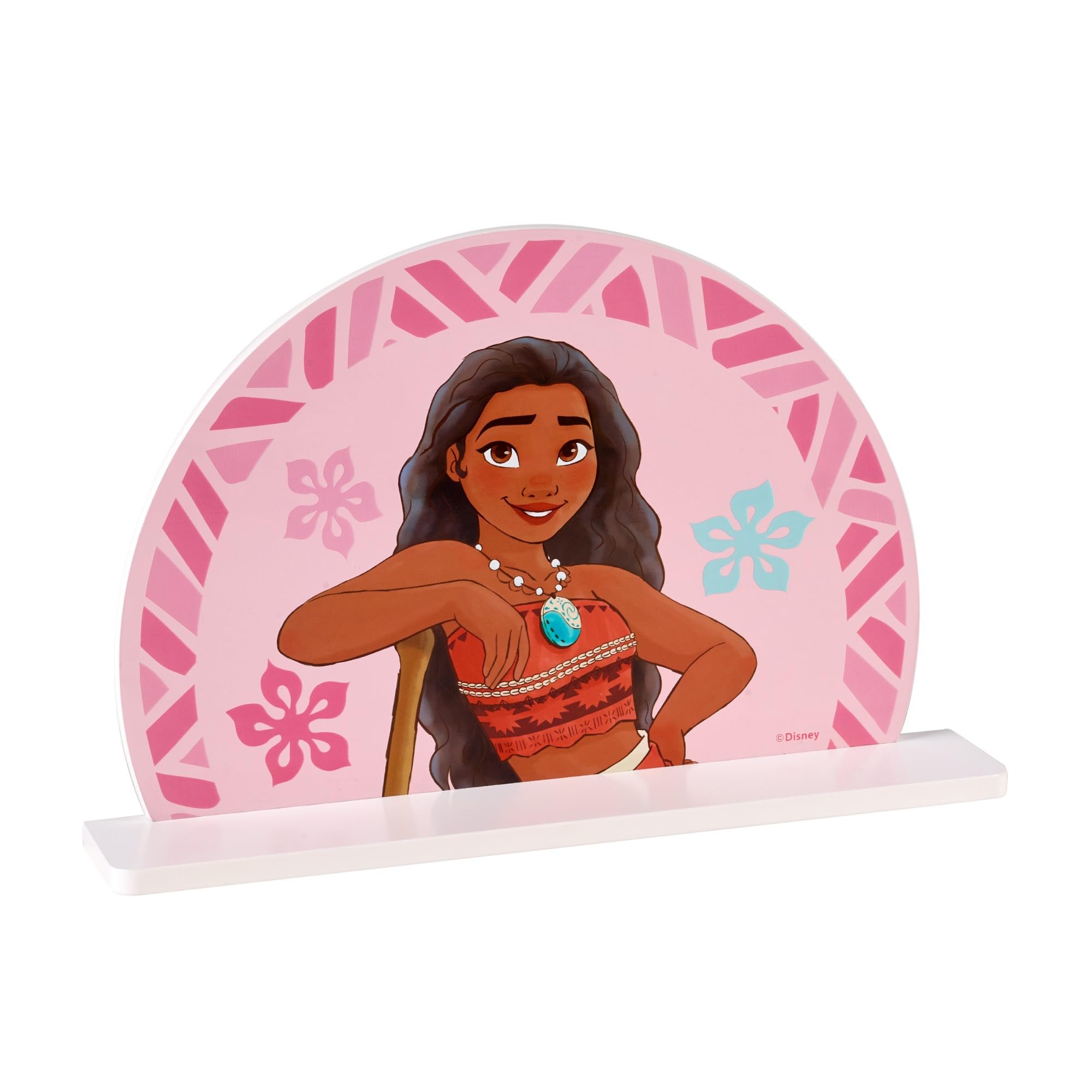 Disney Moana Small Wall Shelf, Decorative Wall Mounted Kids' Shelf | Wooden Floating Shelves For Bedroom and Playroom
