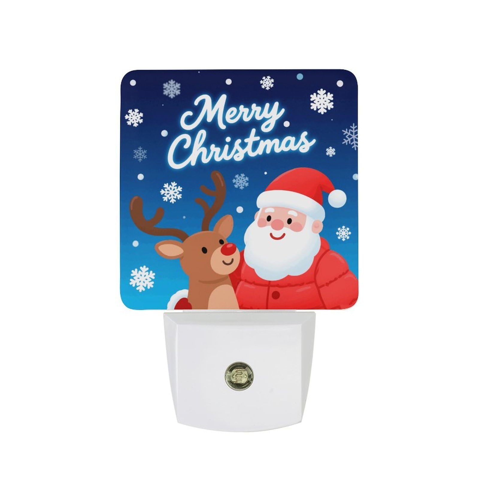 FodPand Night Light Plug Into Wall with Dusk to Dawn Sensor 0.5w Modern LED Merry Christmas Snowflakes Plug in Night Lamp Warm White Glow Nightlight for Bedroom Hallway Stairs Corridor