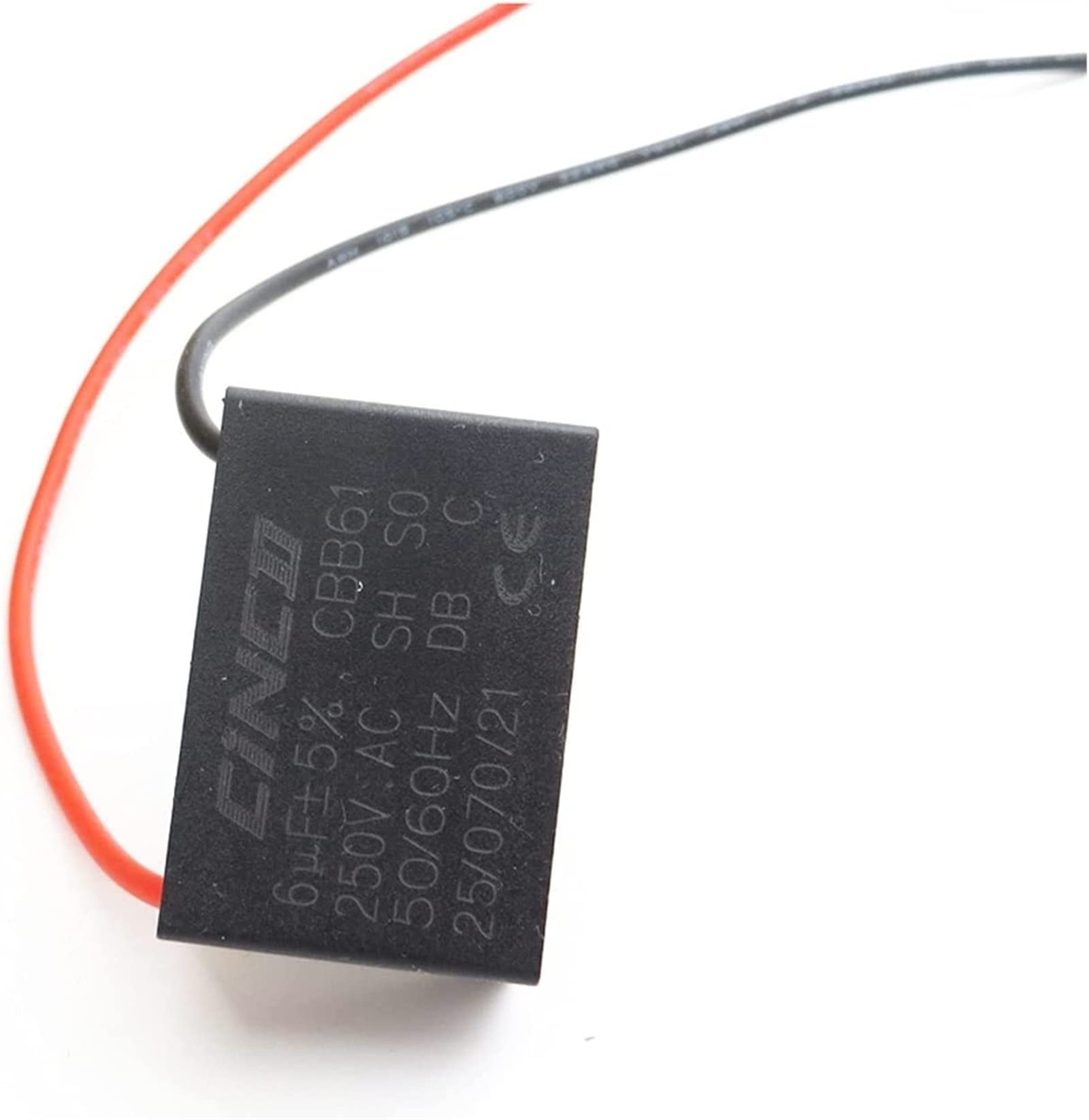 Kit condensatore 6UF 250V AC CBB61 Avviatore elettronico a 2 fili Condensatore di marcia Velocità del soffitto Ventilatore elettrico Ventilatore Condensatore del condensatore dell'aspiratore DINZHHENG