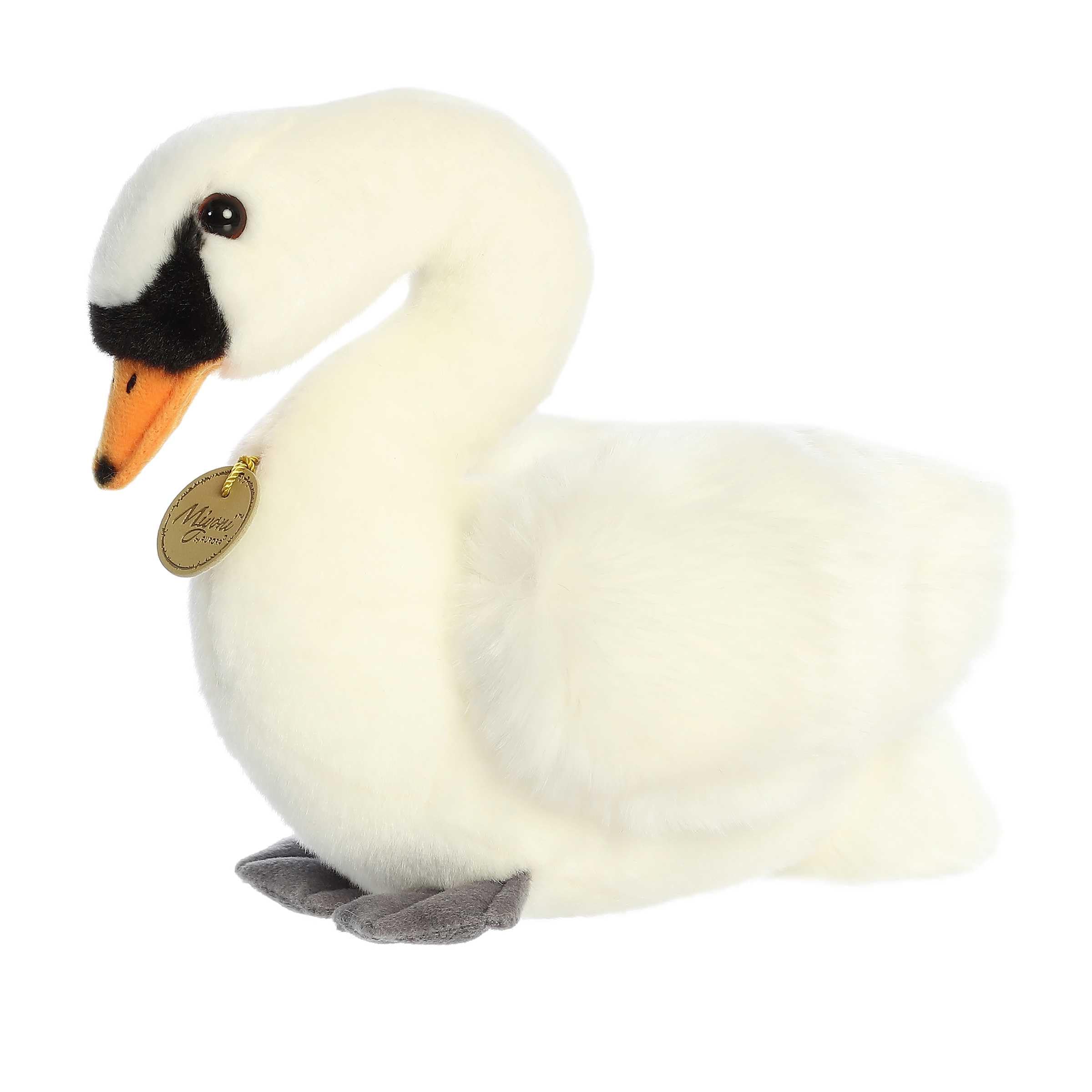 Aurora(r) Realistic Miyoni(r) Swan Stuffed Animal - Lifelike Detail - Cherished Companionship - White 11 Inches - Image 6