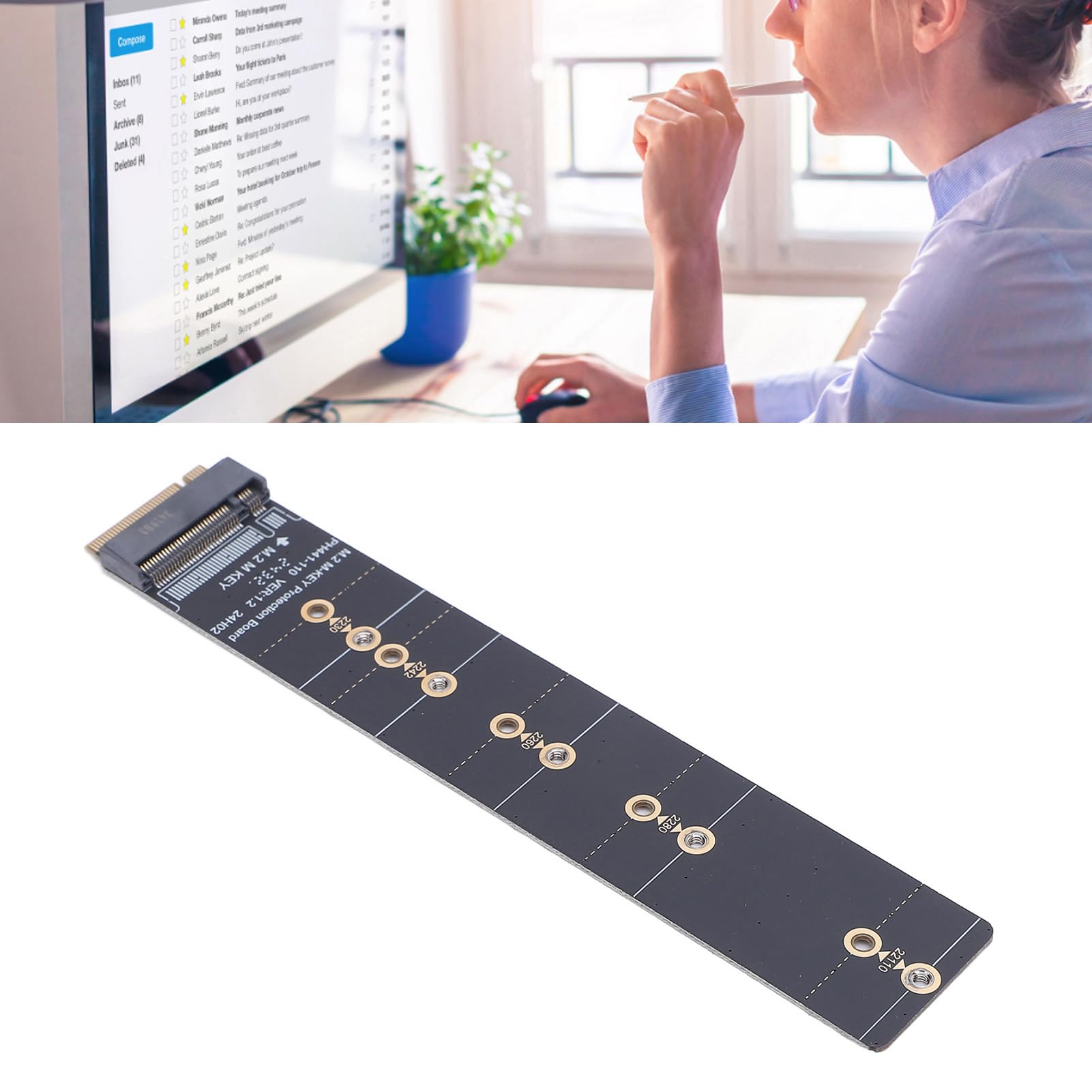 NVME M-Key M.2 Karta Adaptera PCIE PCIE, NGFF M2 NVME PCIE SSD Dysk Twardy Twardy Gold Finger Board Ochrona Karta Testowa Test Karta Testowa z 2230 2242 2260 2280 22110 SSD Dysk