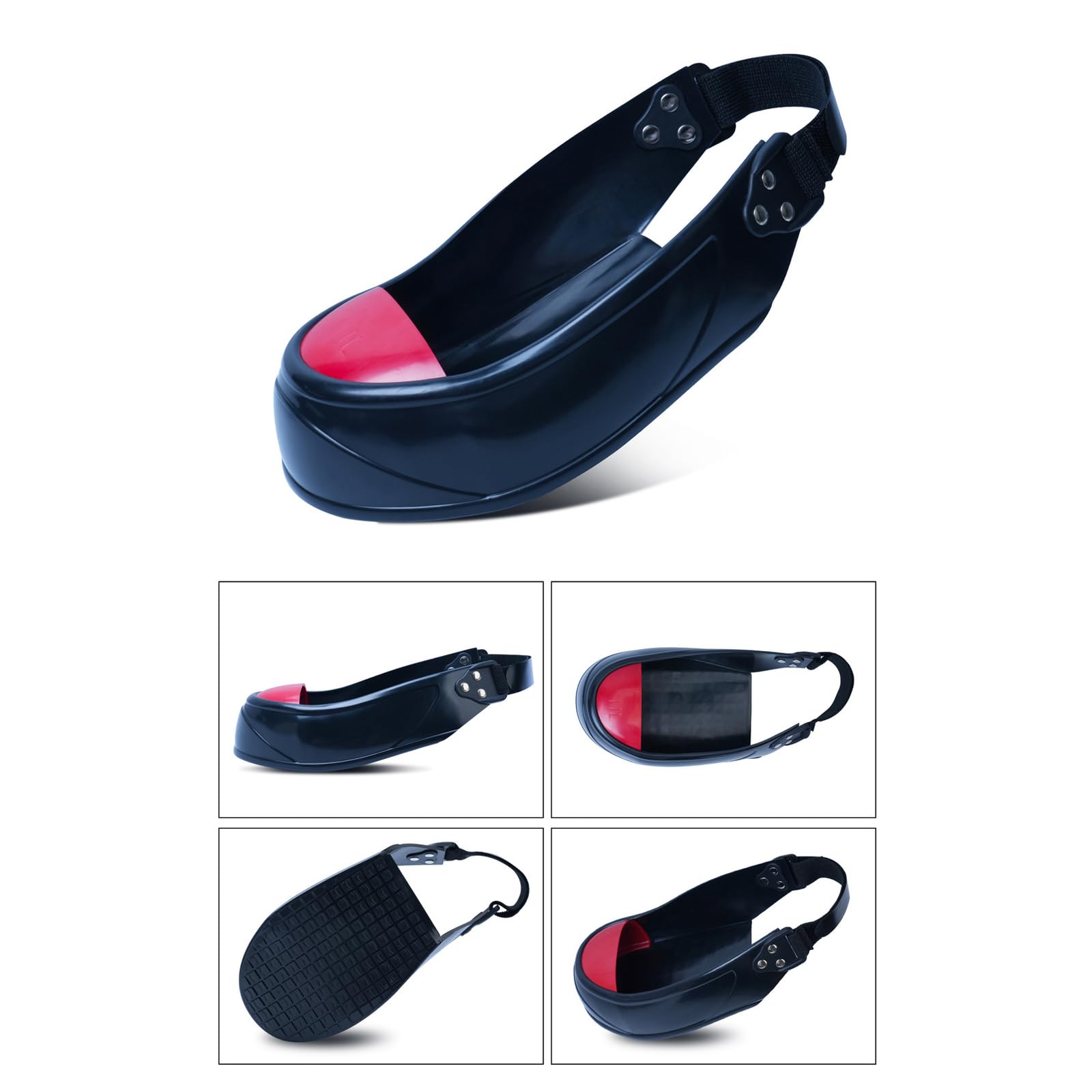 Protezioni per le dita dei piedi in acciaio resistente con cinturino regolabile Copriscarpe sicurezza Anti-sfondamento Copriscarpe da lavoro per uomo e donna Accessori per scarpe antinfortunistiche