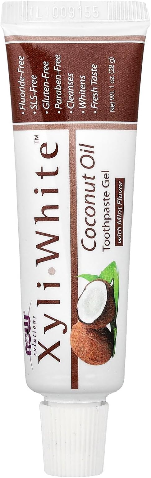 XyliWhite Coconut Oil Toothpaste Gel Now Foods 1 oz Gel