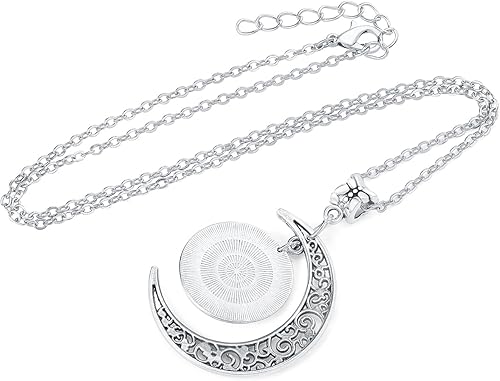 Miniatura 2 de Liumart Collar de luna hecho a mano con colgante de dibujos animados