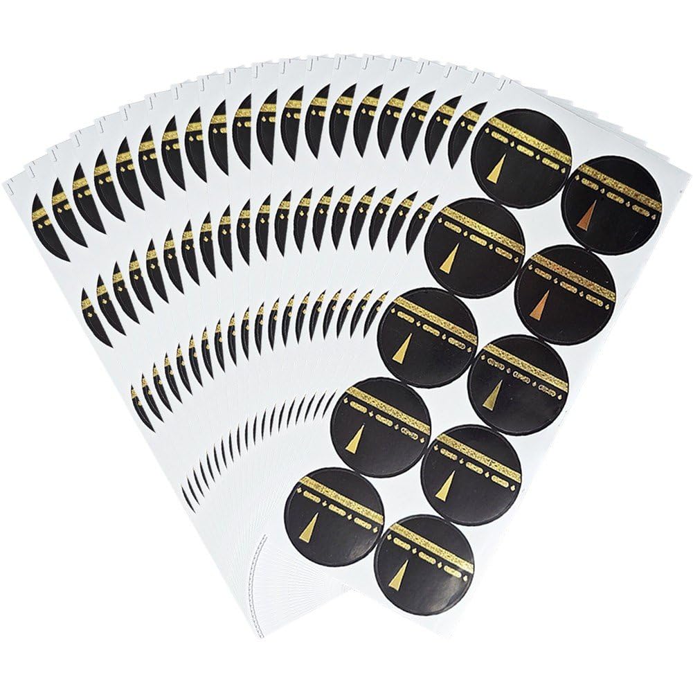 Casiler Black 200Pcs Umrah Mubarak Decorative Stickers Labels Tags, Muslim Holidays Stickers, Hajj Mubarak Gift Decoration