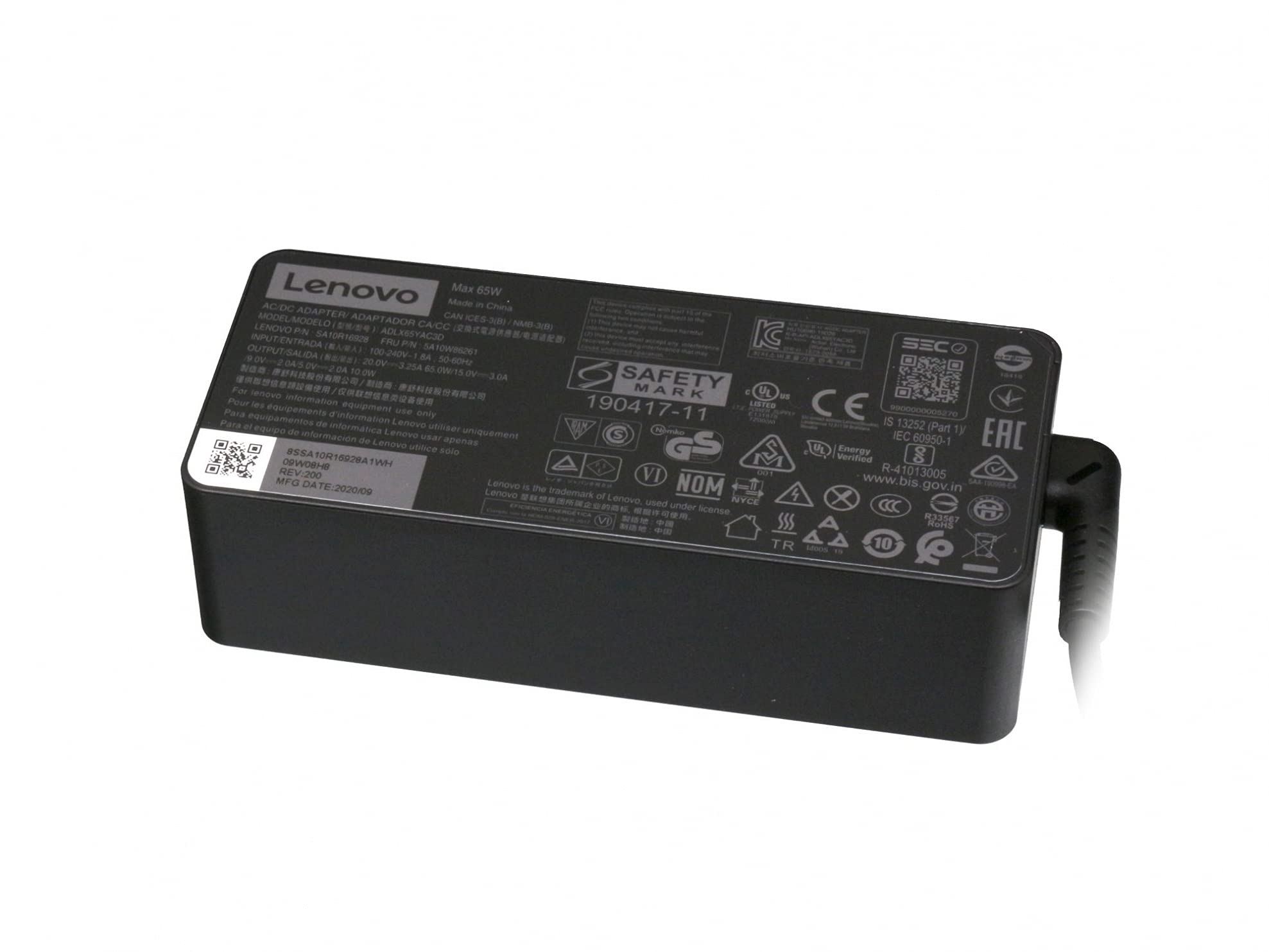 Lenovo USB-C AC-adapter 65 Watt normal original ThinkPad L13 Yoga (20R5/20R6)