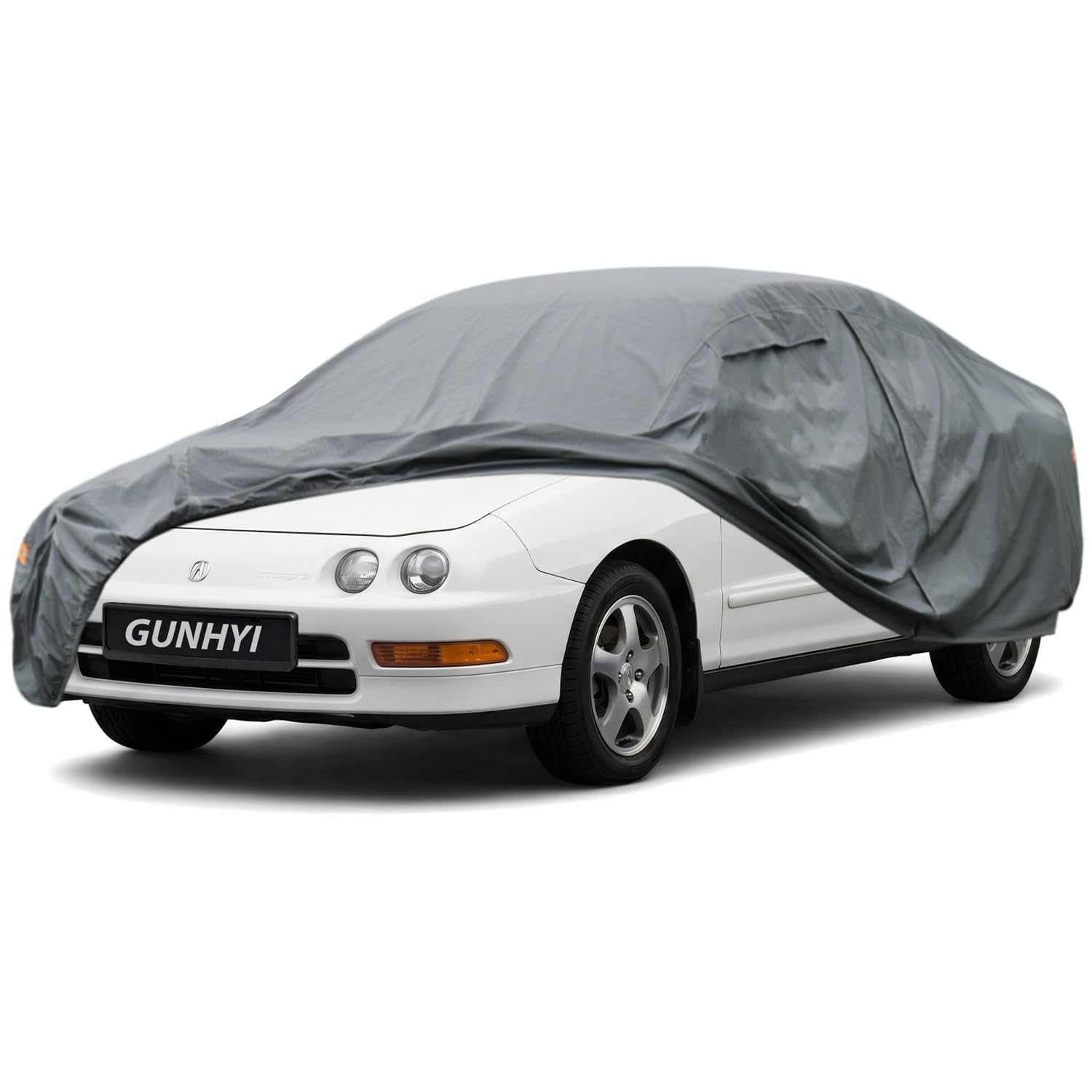 GUNHYI Premium Car Cover Custom Fit Acura Integra Coupe(1986-2001), 16 Layers Heavy Duty Car Cover Waterproof All Weather with Zipper Door for Sun Rain Snow Dust Uv Protection