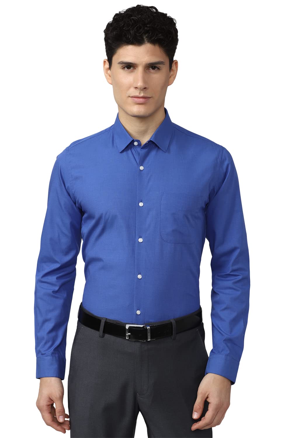 Peter England Mens Slim Fit Shirt (PESFMSLBT24893_Medium Blue (B0BPYCXPV1) Amazon Price History, Amazon Price Tracker