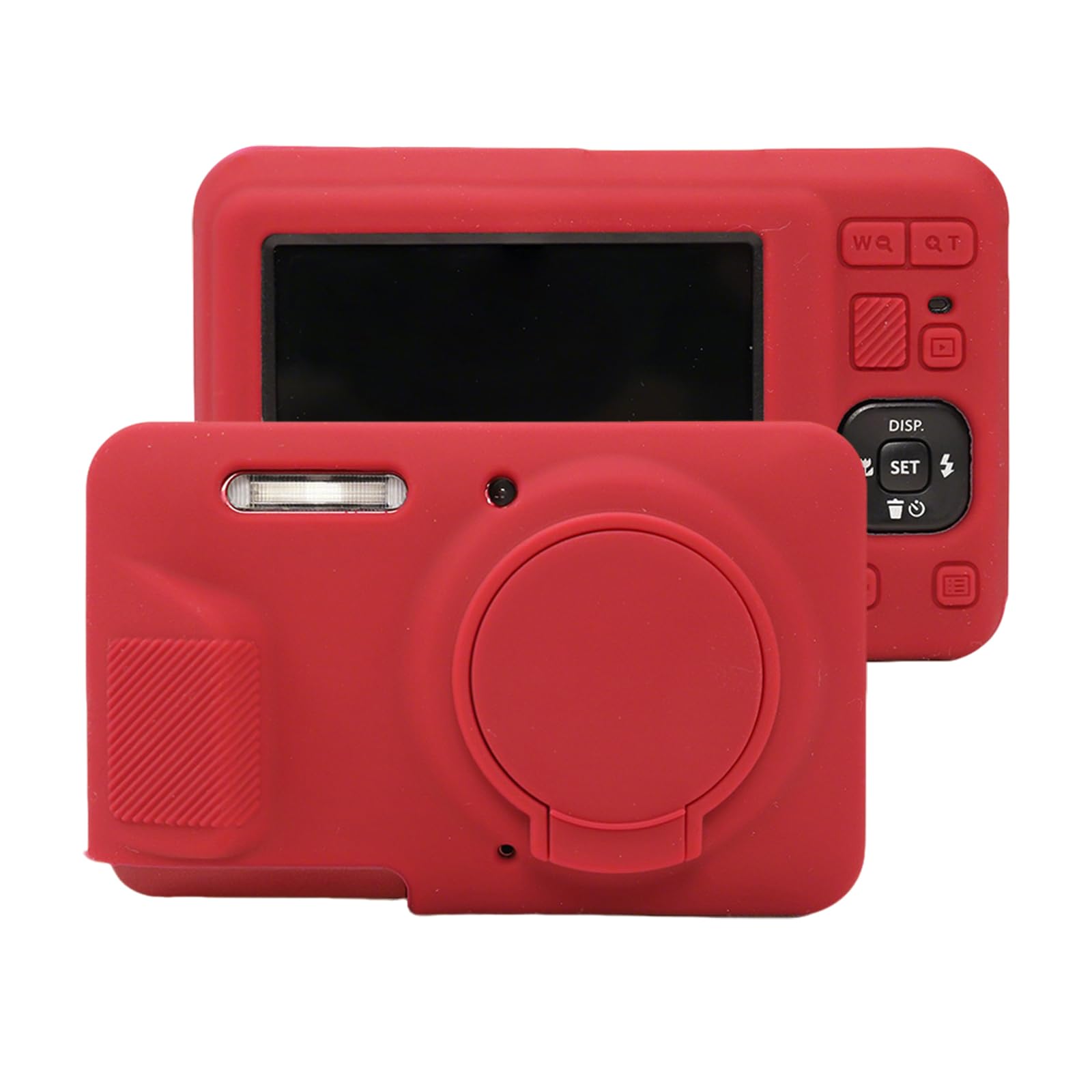 – Case for KODAK PIXPRO FZ55 Camera,Soft Silicone Protective Case Cover Lightweight with Detachable Lens Cover (Rose Red)