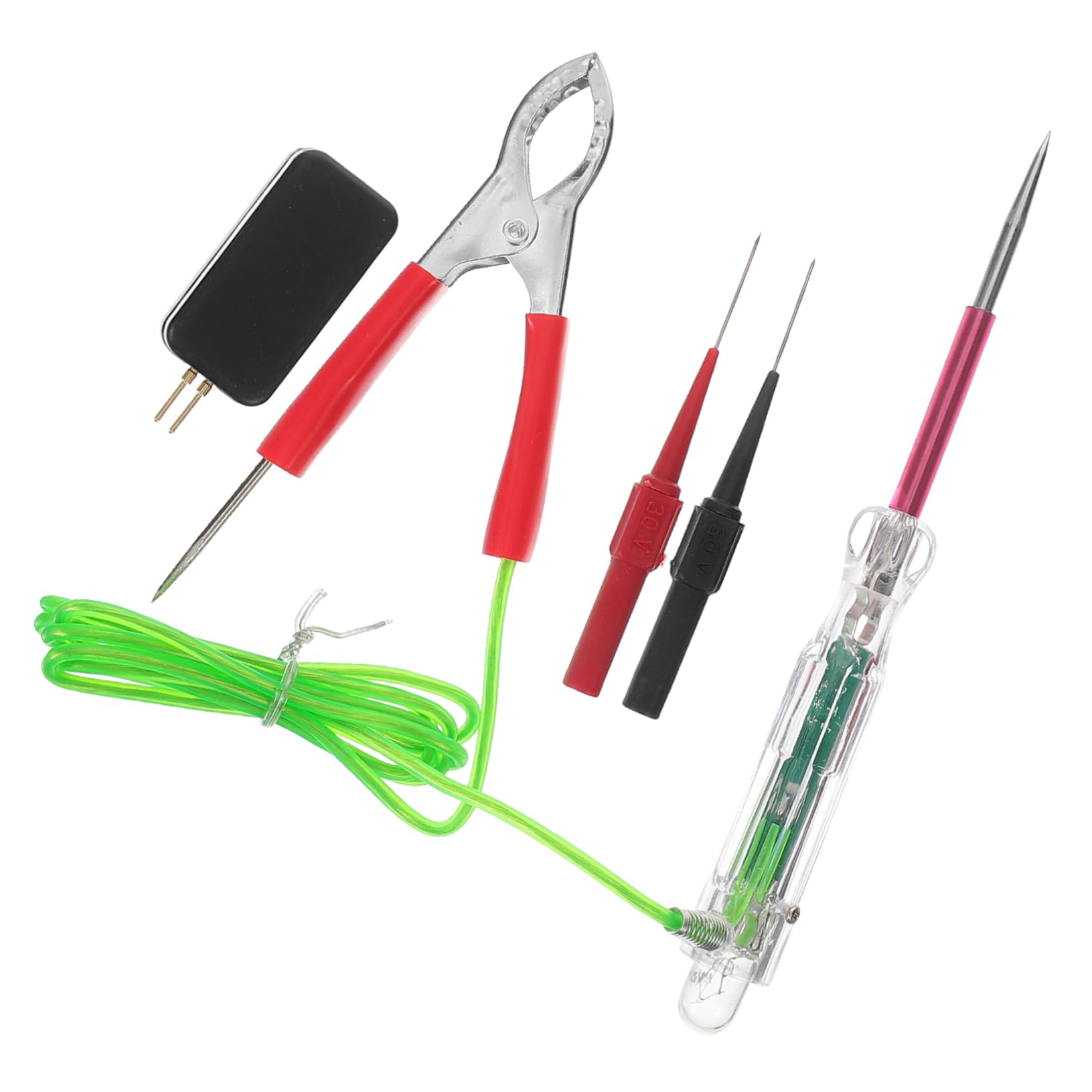 MAGICLULU 4 Set Tester LED per Auto Strumento Diagnostico per Elettrici Compatto e Facile da Usare per Meccanici e Appassionati Include Penna Test e Accessori per Rilevamento Guasti
