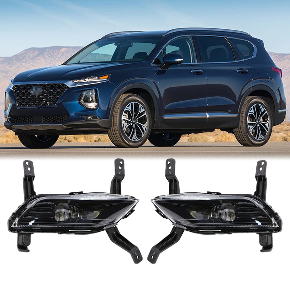 1 Pair Fog Lamp LED Foglight Assembly Sets For Hyundai IX45 Santa Fe 2013-2015 E - Foto 11