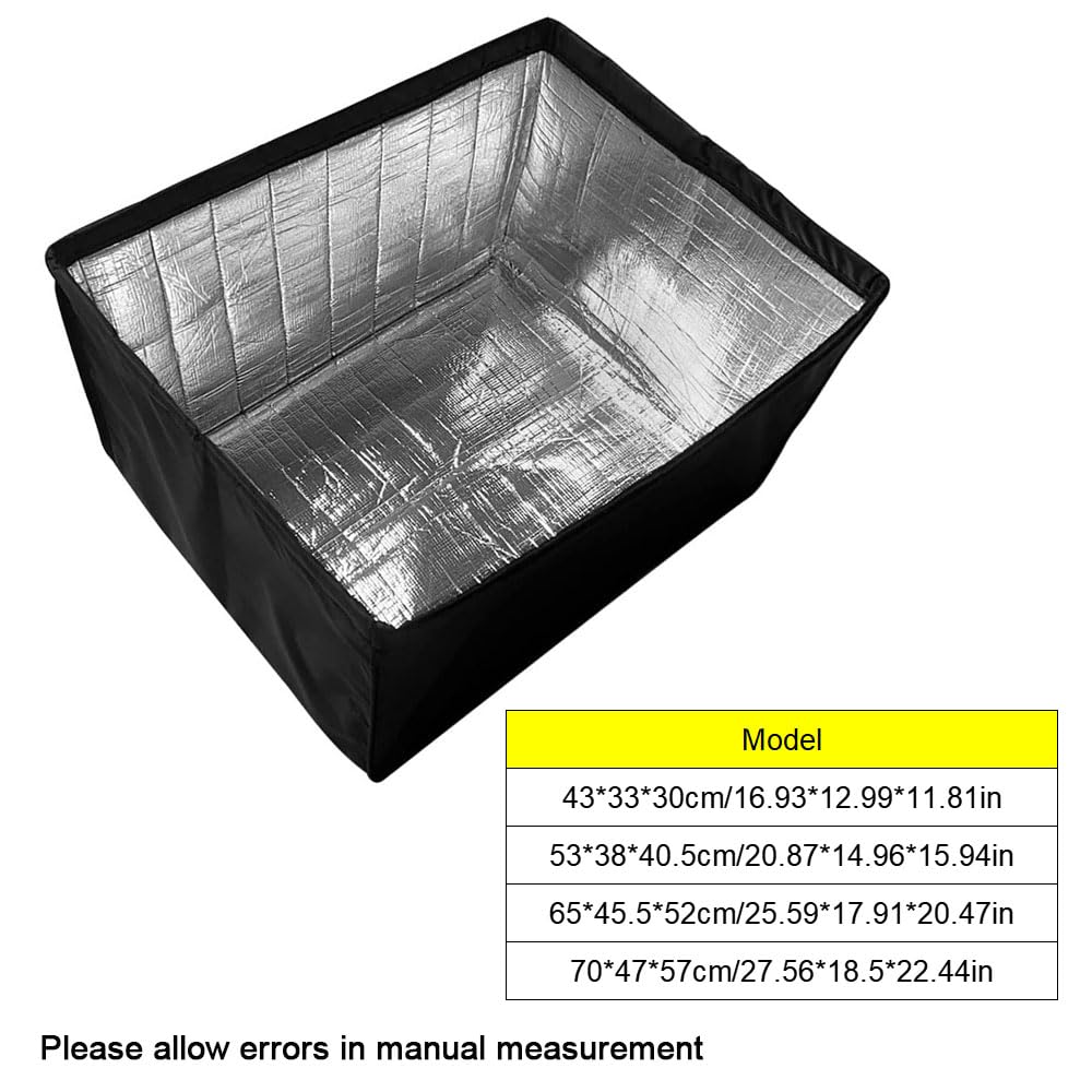 Klimaanlagen Abdeckung Außen 70x47x57cm, Winterfeste Schutzhülle mit Alu-Beschichtung, Thermo Isolierung gegen Schnee, Regen & Kälte, Heavy Duty Abdeckhaube Schwarz