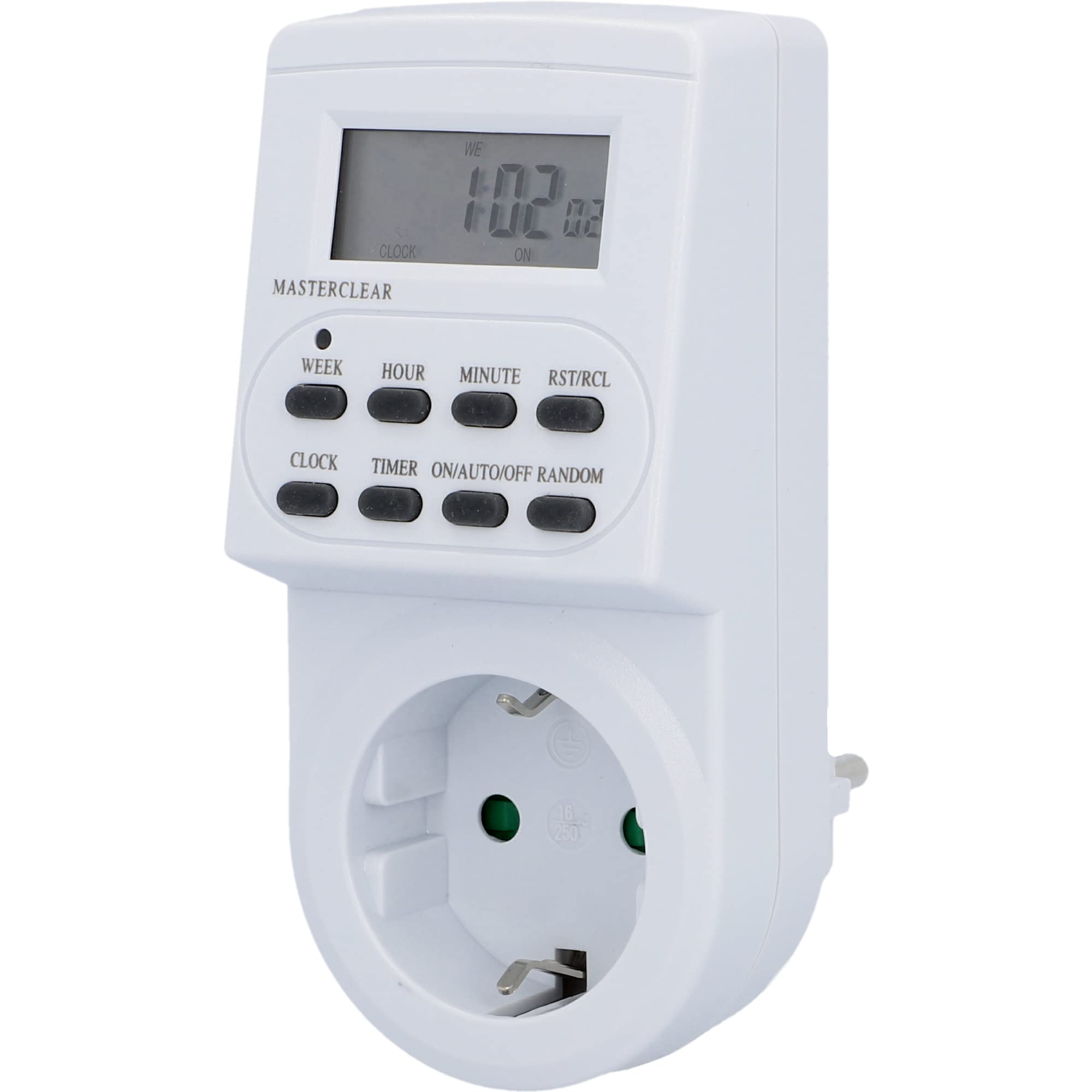 UNITEC Wochenzeitschaltuhr digital | für den Innenbereich | Tages- und Wochenprogrammierung | LCD-Anzeige | weiß