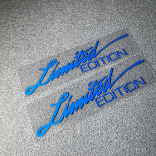 Image of 2X Car Styling Vinyl Graphic Decals for Limited Edition Truck Body Auto Rear Front Windshield Window Sticker 160x38mm (Blue)