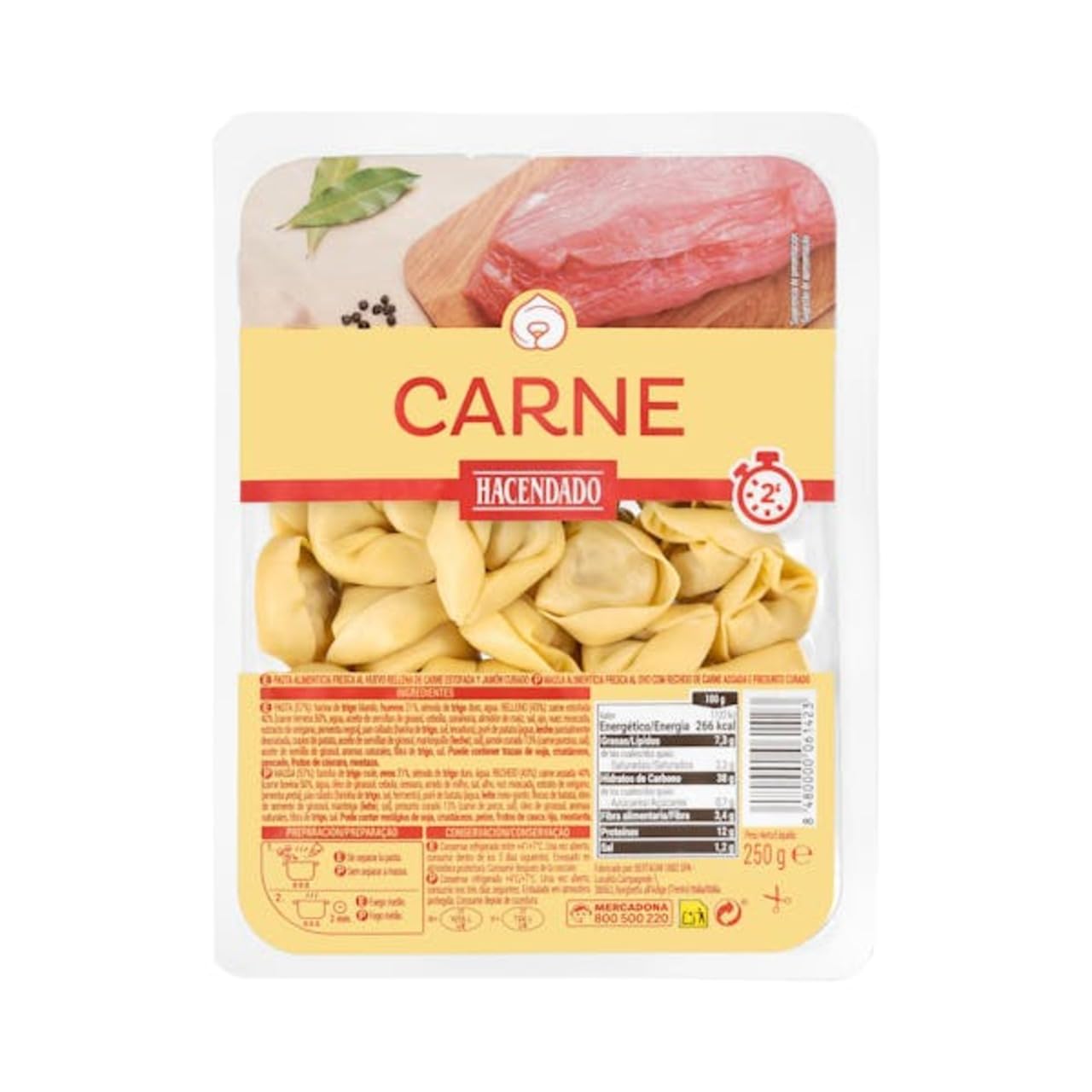 Frische Tortellini mit Fleisch, 6er-Pack