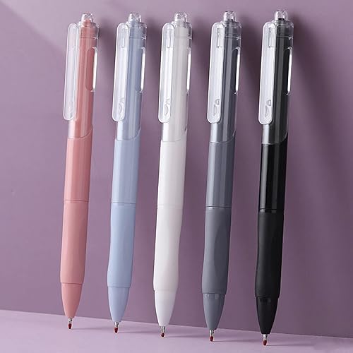 Miniatura 6 de LSLSHY Bolígrafos de gel de punta fina suaves para escritura de 0020in tinta negra 5 unidades