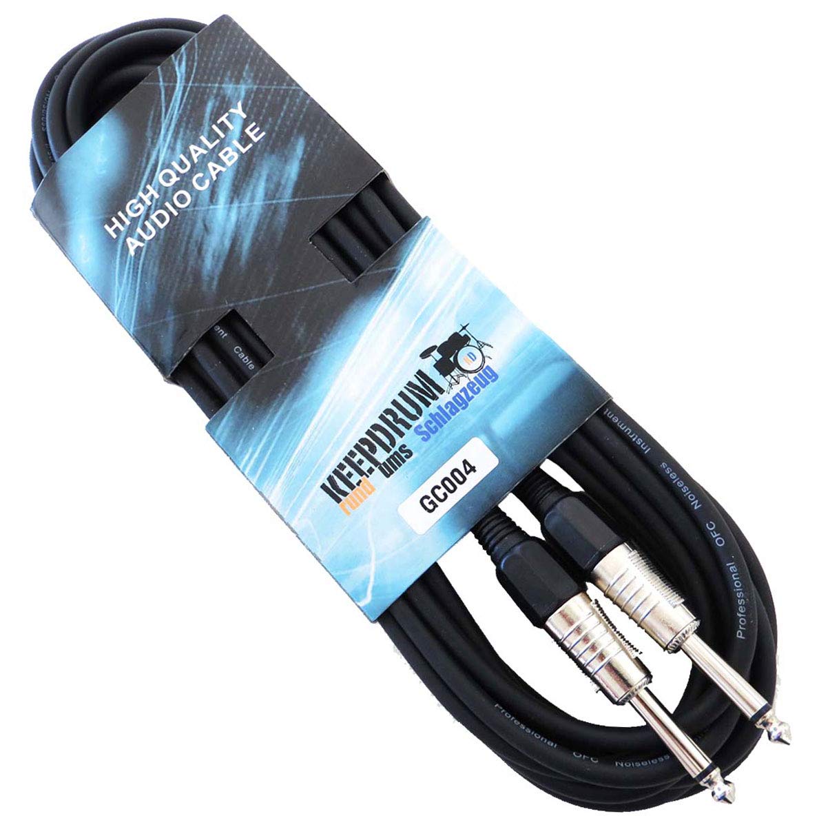 keepdrum GC-004 5x Mono-Klinkenkabel Gitarrenkabel 6m Farben-Set
