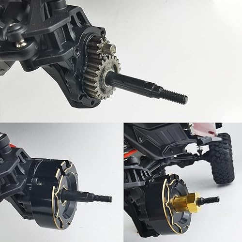 Miniatura 10 de MORLORDY Juego de adaptadores hexagonales de latón de extensión de 0.551in para vehículos a escala 110 RC Crawler Car TRX4