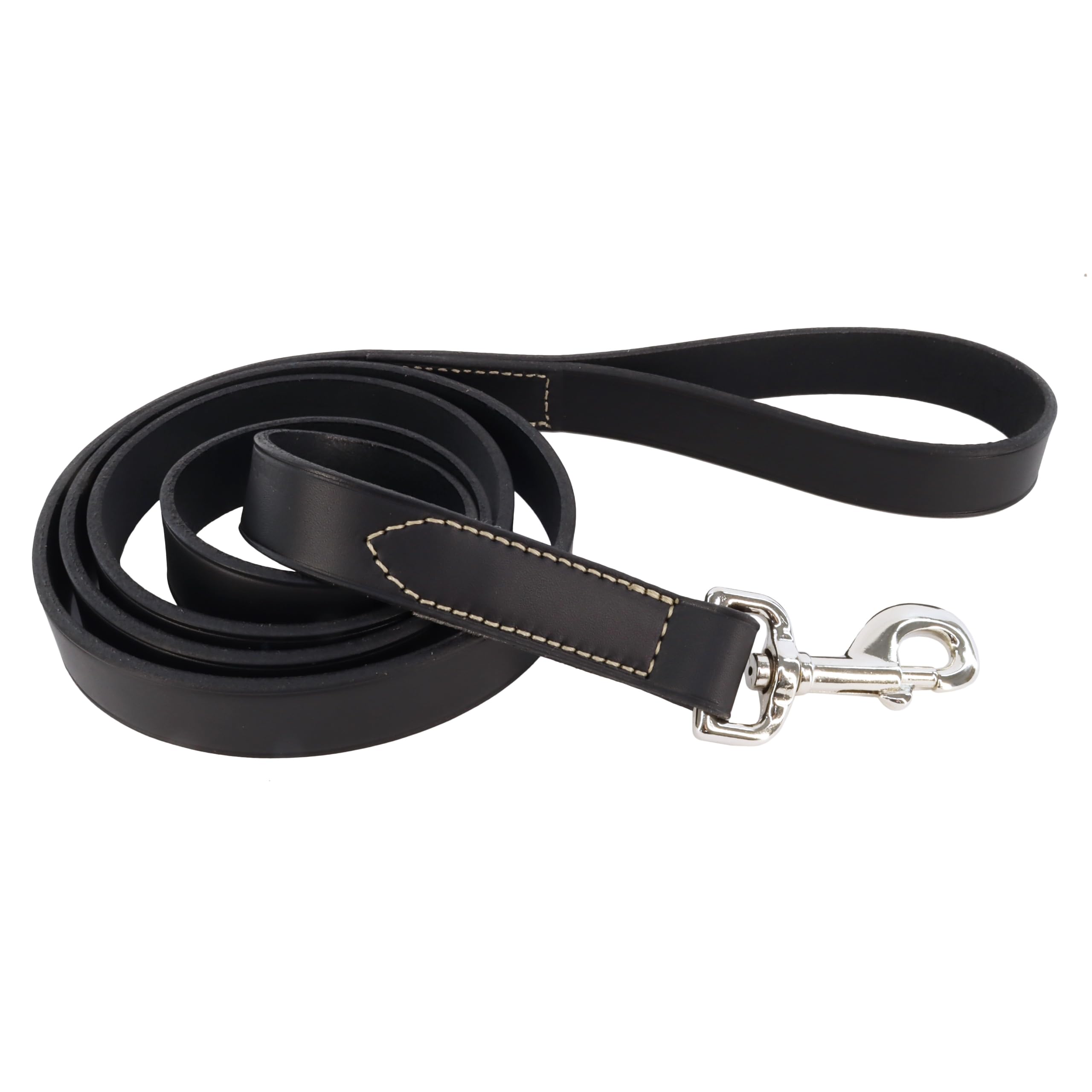 Coastal Pet Products Circle T Guinzaglio per cani in pelle conciata al rovere, 0,95 x 1,8 m, nero