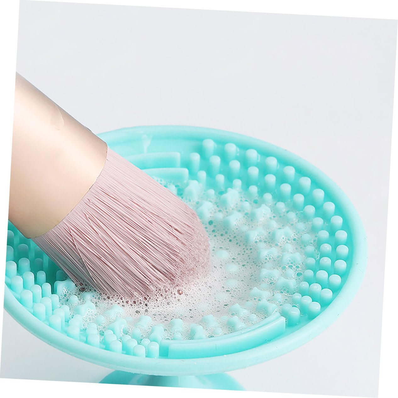MAGICLULU 4 Set Di Pennelli Per Il Trucco Ergonomici Pulisci Pennelli in Silicone Tappetino Per Pennelli Cosmetici Design Salvaspazio 6 Pezzi * 4