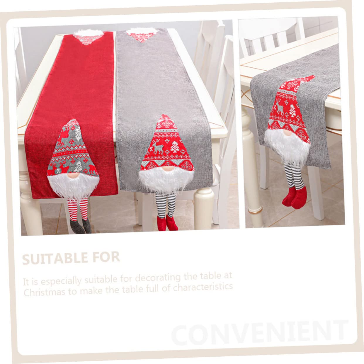 PRETYZOOM 2 Pezzi Di Decorazioni Per La Casa Runner Da Tavola Striscioni Per Feste Di Natale Eleganti Articoli Per Feste Elementi Natalizi Unici