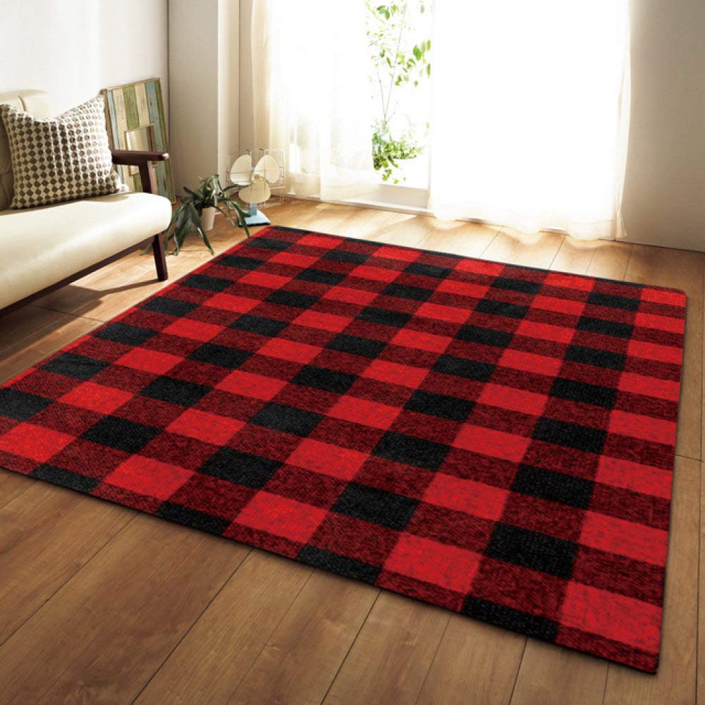 Tapis de salon doux motif de Noël pour protéger le sol en hiver