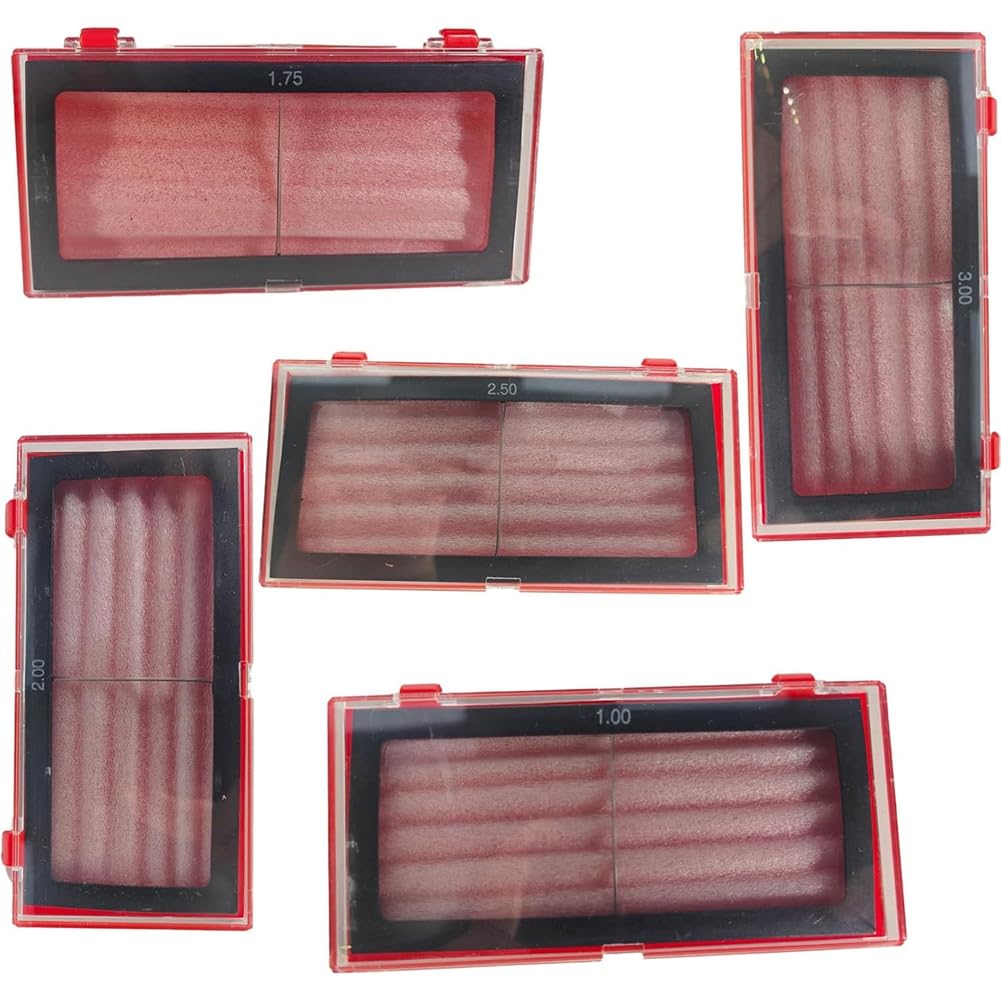 Ehwisbe 5Pcs Glass Magnifying Welding Lens, 1.0/1.75/2.0/2.5/3.0 Diopter Cheater Lens For Welding Helmet, Not Easily Scratched