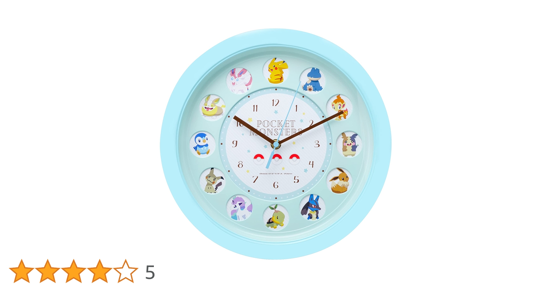 ポケットモンスター 掛時計 Pokemon ポケットモンスター インデックスウォールクロック