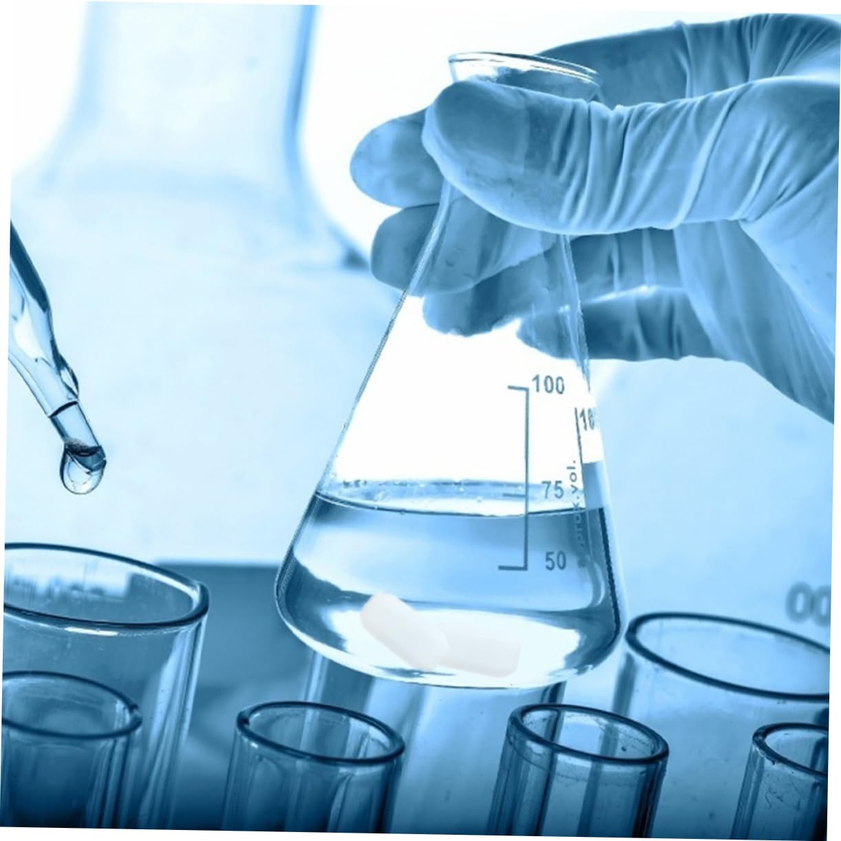 Barras Agitadoras Magnéticas de Ptfe White 10 Piezas | Uso en Laboratorio, Alta Durabilidad y Seguridad Mejorada, Formato Cilíndrico para Mezclador