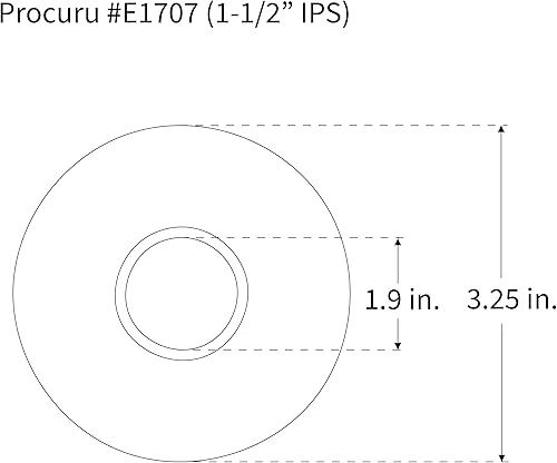 Miniatura 6 de PROCURU Cubierta de tubo de pared IPS E1719 Escutcheon de 1 pulgada, acero cromado con SureGrip, nueva instalación de trabajo, para hierro de 1