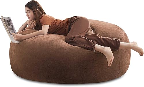 Miniatura 30 de Puf grande para adultos, puf con relleno, silla de espuma viscoelástica, funda de franela extraíble y lavable, puf gigante, adecuado para sala de