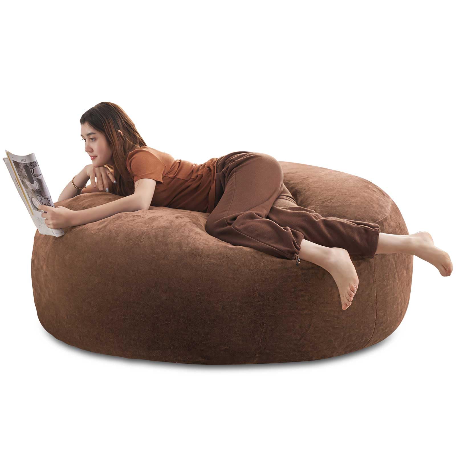 Big Bean Bag Chairs for Adults，Bean Bag Chair with Filler，Memory Foam Chair，Removable and Washable Flannel Cover, Giant Bean Bag, Suitable for Living
