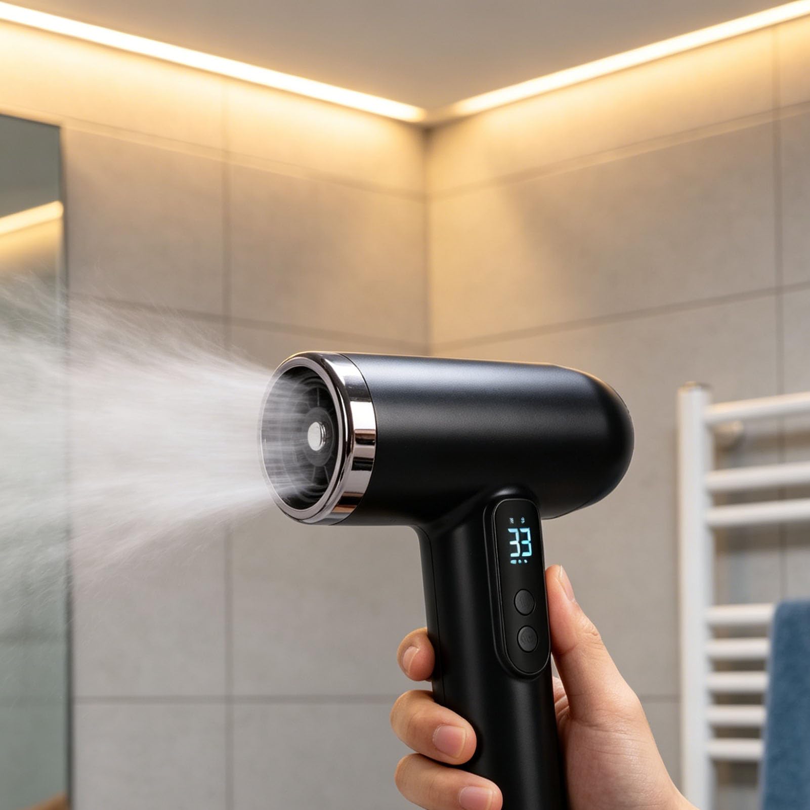 Cuifati Secador de Pelo Inalámbrico, Batería Recargable de 15000 MAh de Secado Rápido con 2 Boquillas Concentradoras, para Uso en Dormitorios de Viaje Al Aire Libre