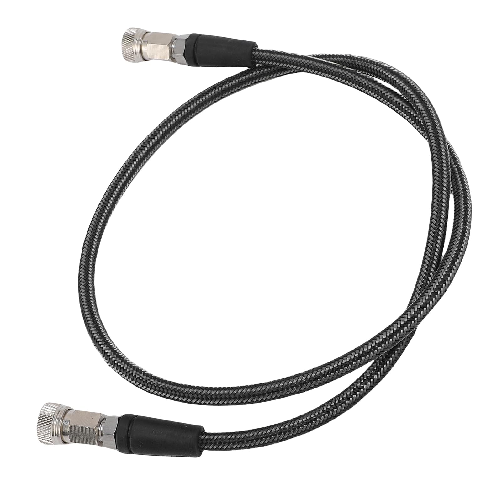 Tubo Di Gonfiaggio A Pressione 39 Pollici 8mm Connettore Rapido In Fibra Di Carbonio Intrecciato In Acciaio Inossidabile Tubo Di Prolunga Di Gonfiaggio Ad Alta Pressione per (Colore fibra di carbonio)