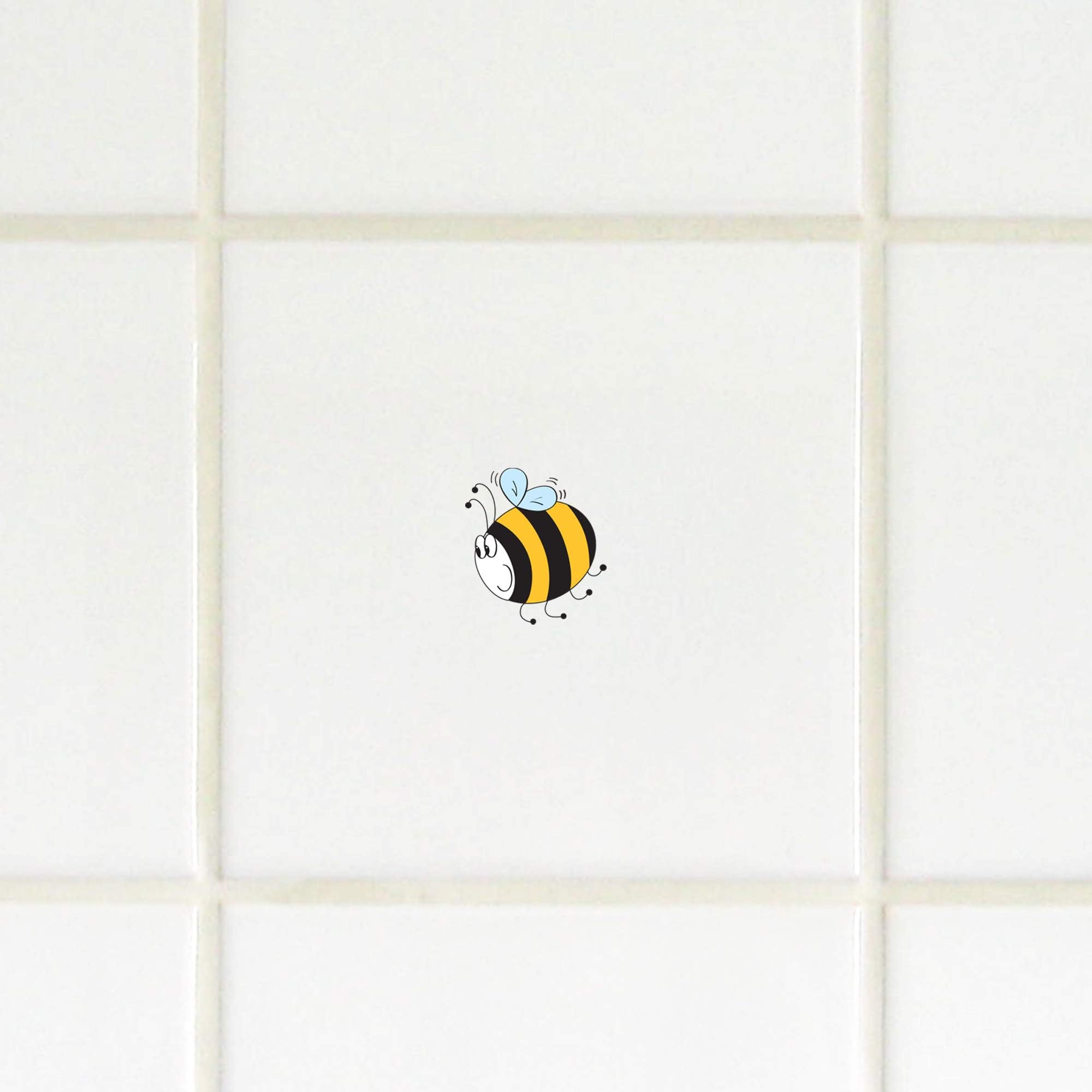 Water Slide Tile Transfers Inset Small Bumble Bee 10 Pack