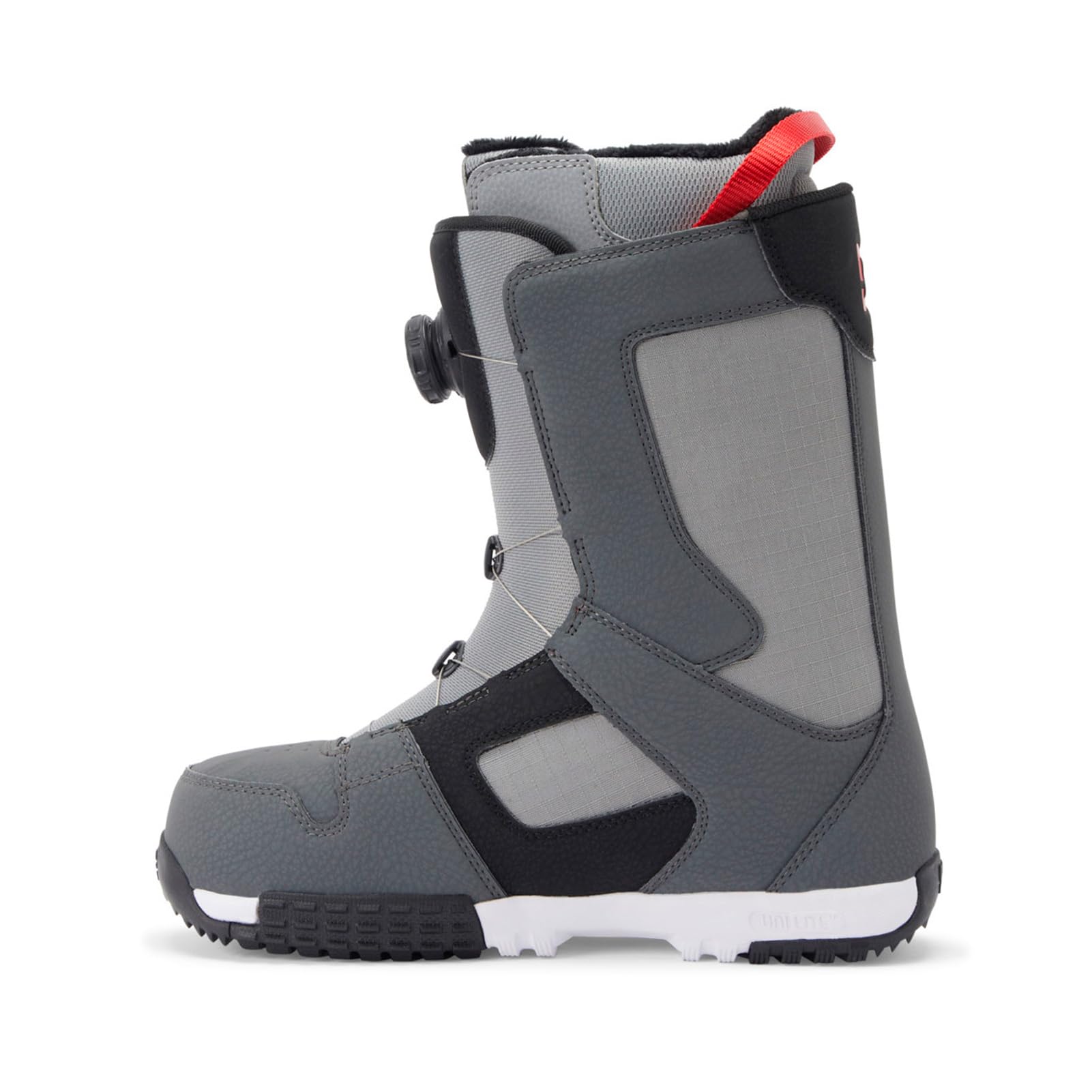 DC Men's Phase BOA Pro Warm Durable Articulated Medium-Flex Ventilated Snowboard Boots with Insulated Liner & Molded Insole, Black/Grey/Red, 9